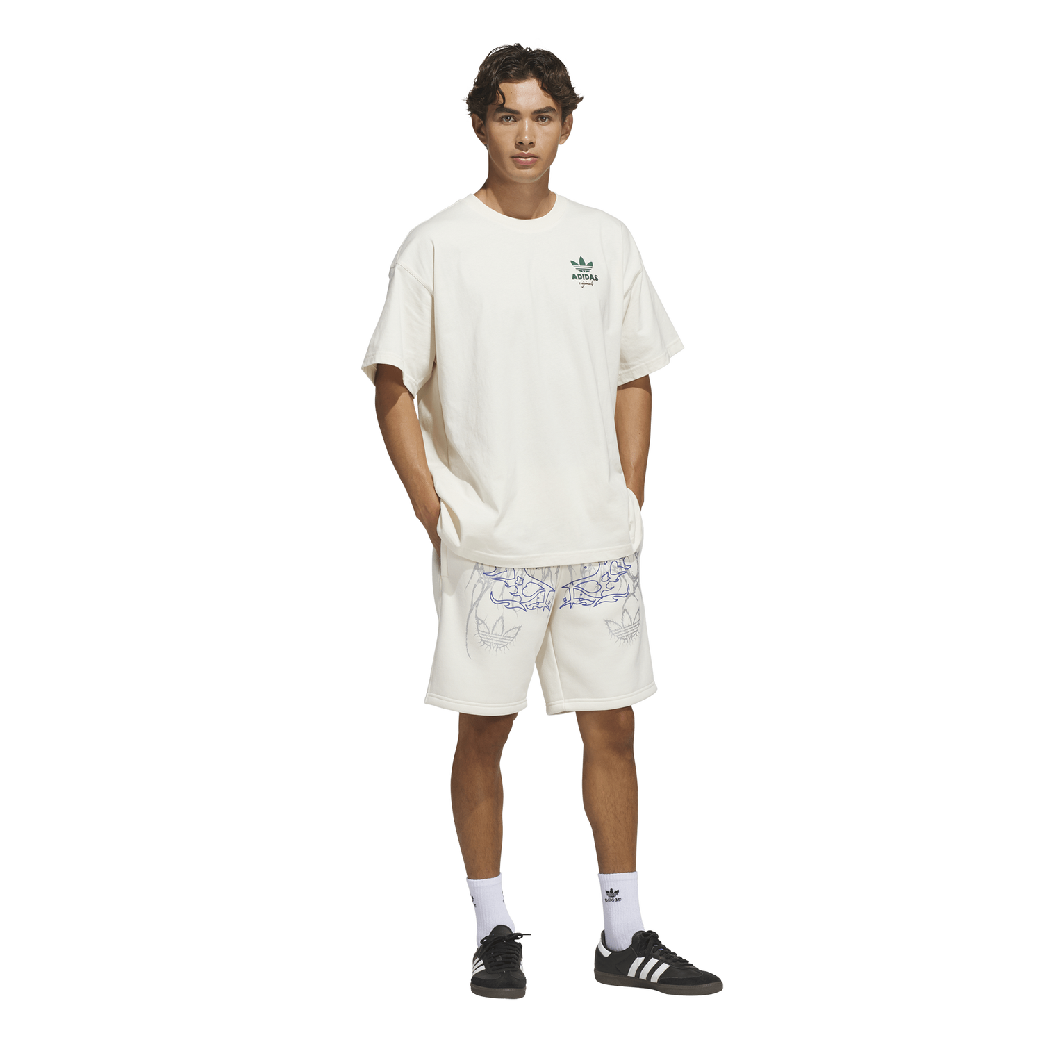 adidas Metal Shorts - Men's - Wonder White/Grey