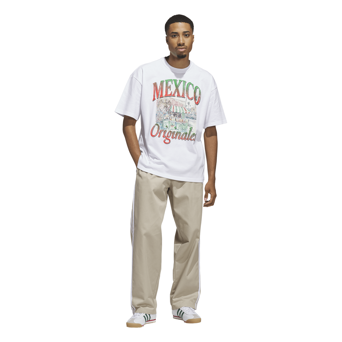 adidas Mexican Culture T-Shirt - Men's - White/White