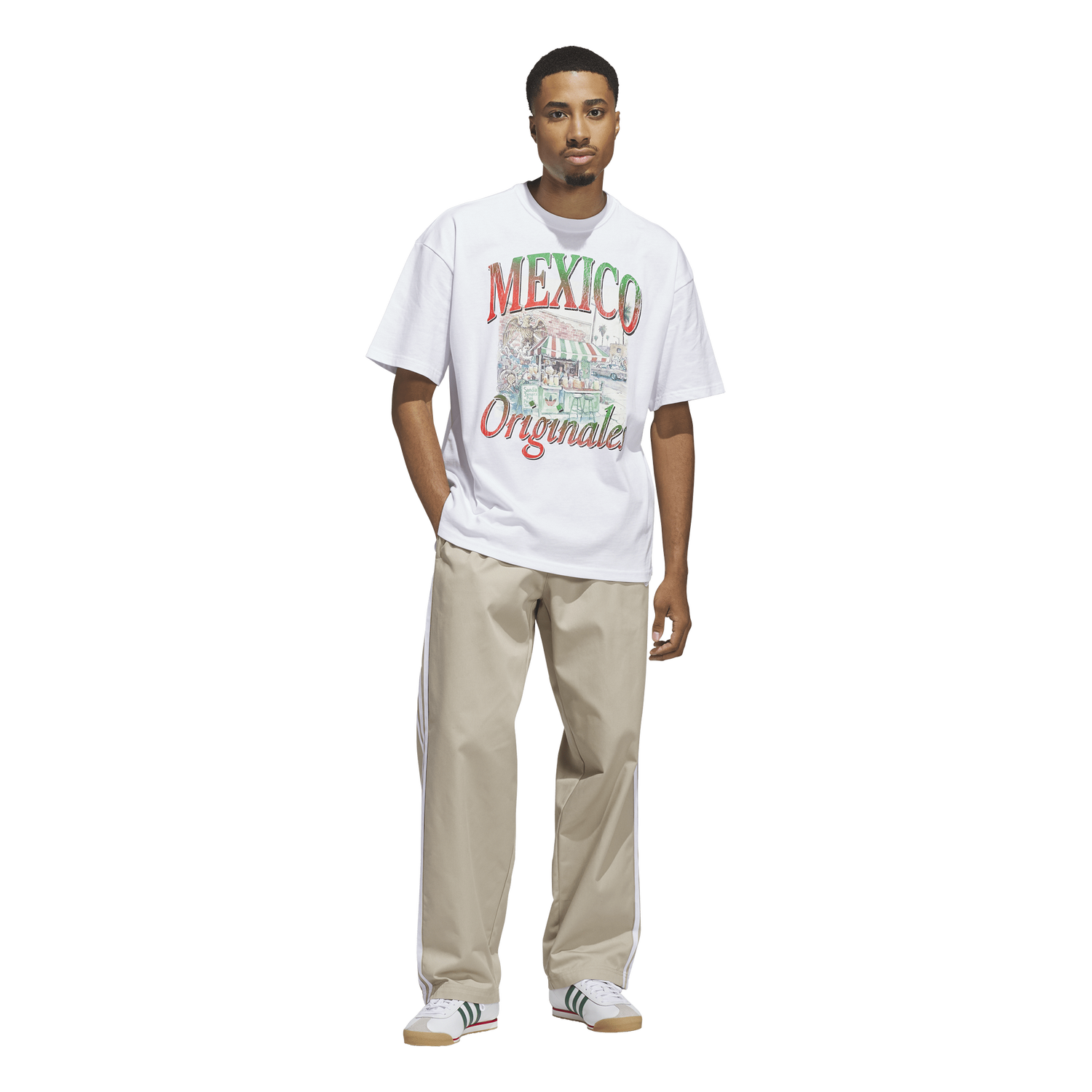 adidas Mexican Culture T-Shirt - Men's - White/White