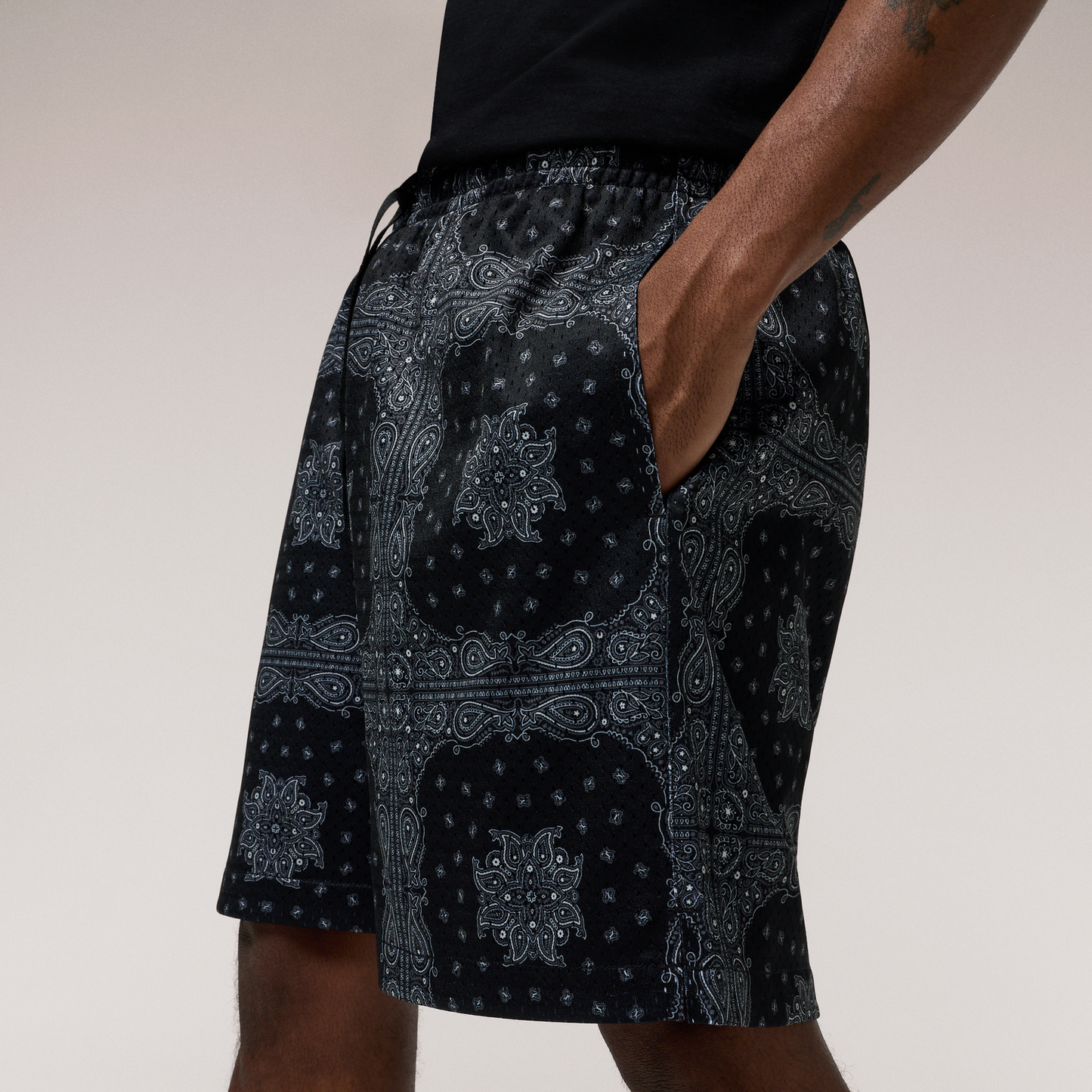 LCKR Brentwood Mesh Shorts - Men's - Black/White