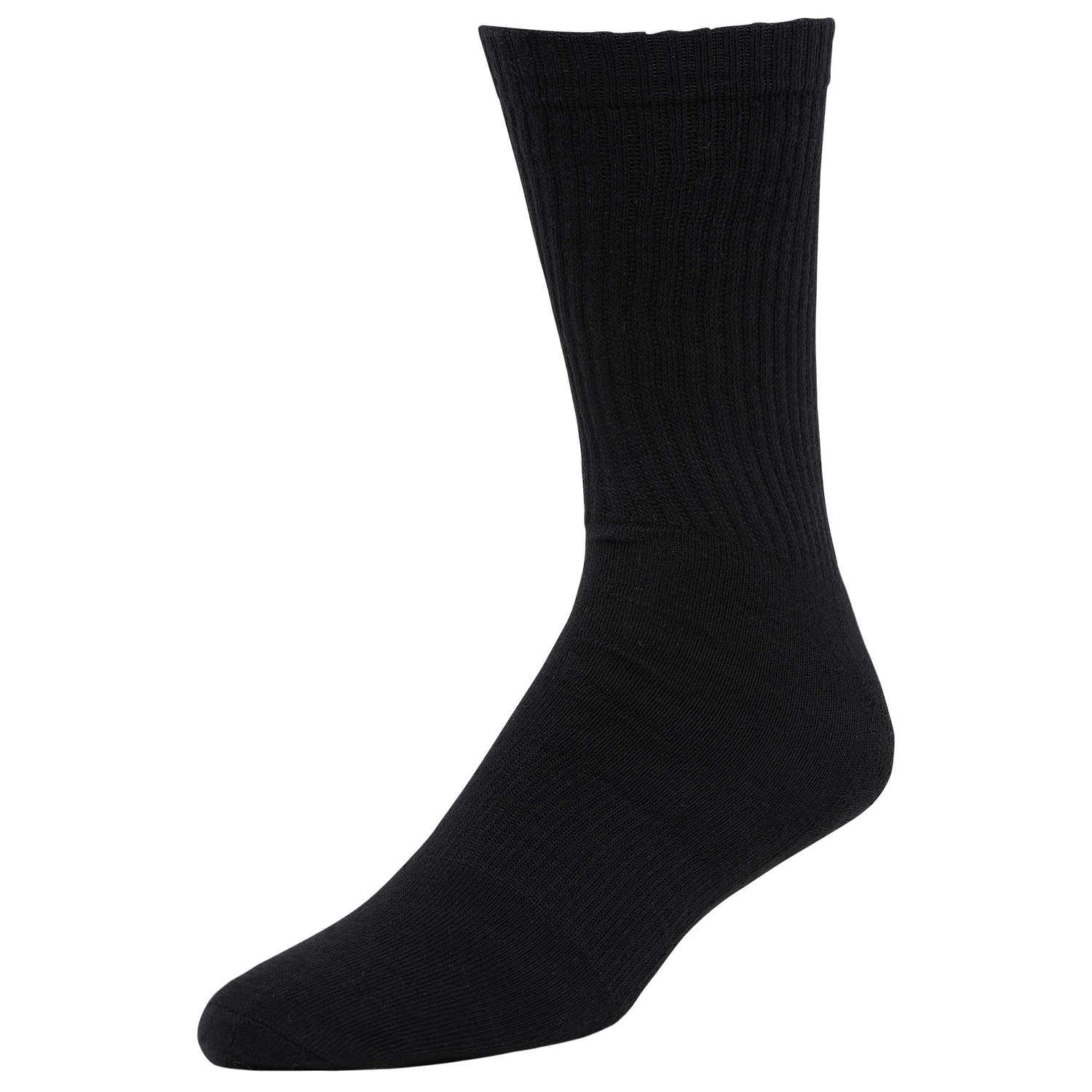 LCKR 6-Pack Athletic Half Cushion Crew Socks - Men's - Black/Black