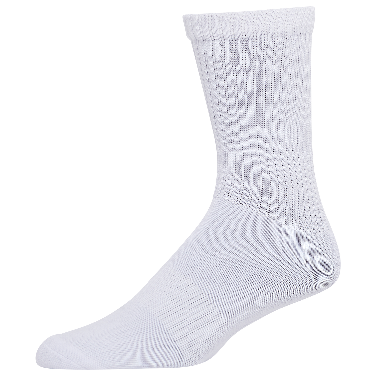 LCKR 6-Pack Athletic Half Cushion Crew Socks - Men's - White/White