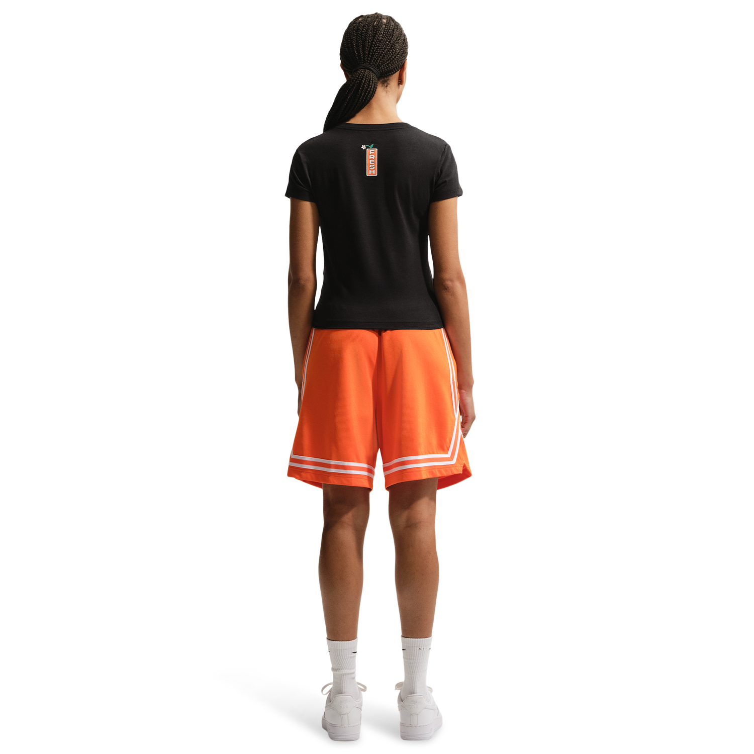 Nike Flower Shop Midcrop Tee - Women's - Black