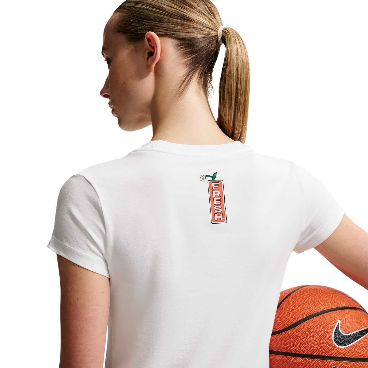 Nike Flower Shop Midcrop Tee - Women's - White