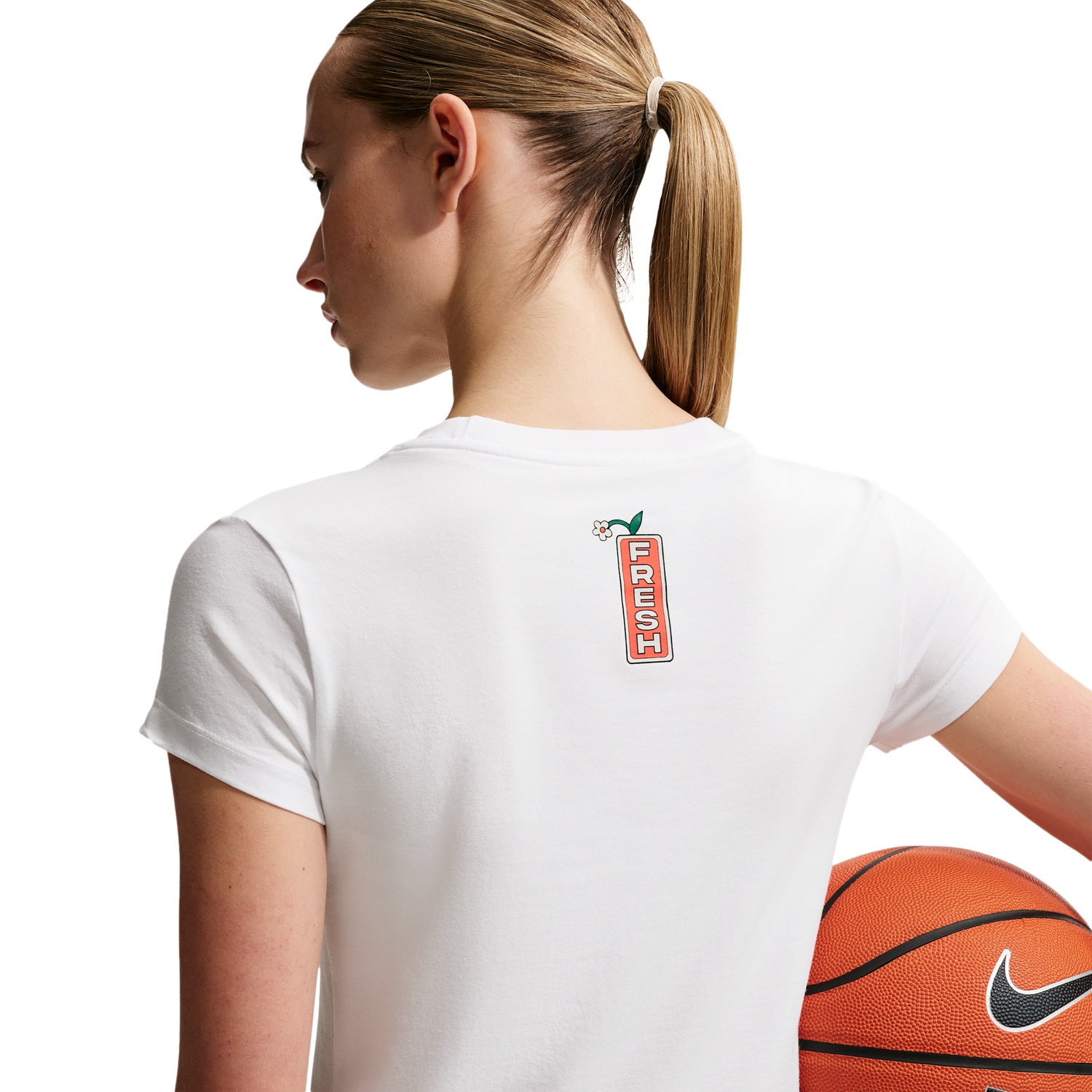Nike Flower Shop Midcrop Tee - Women's - White