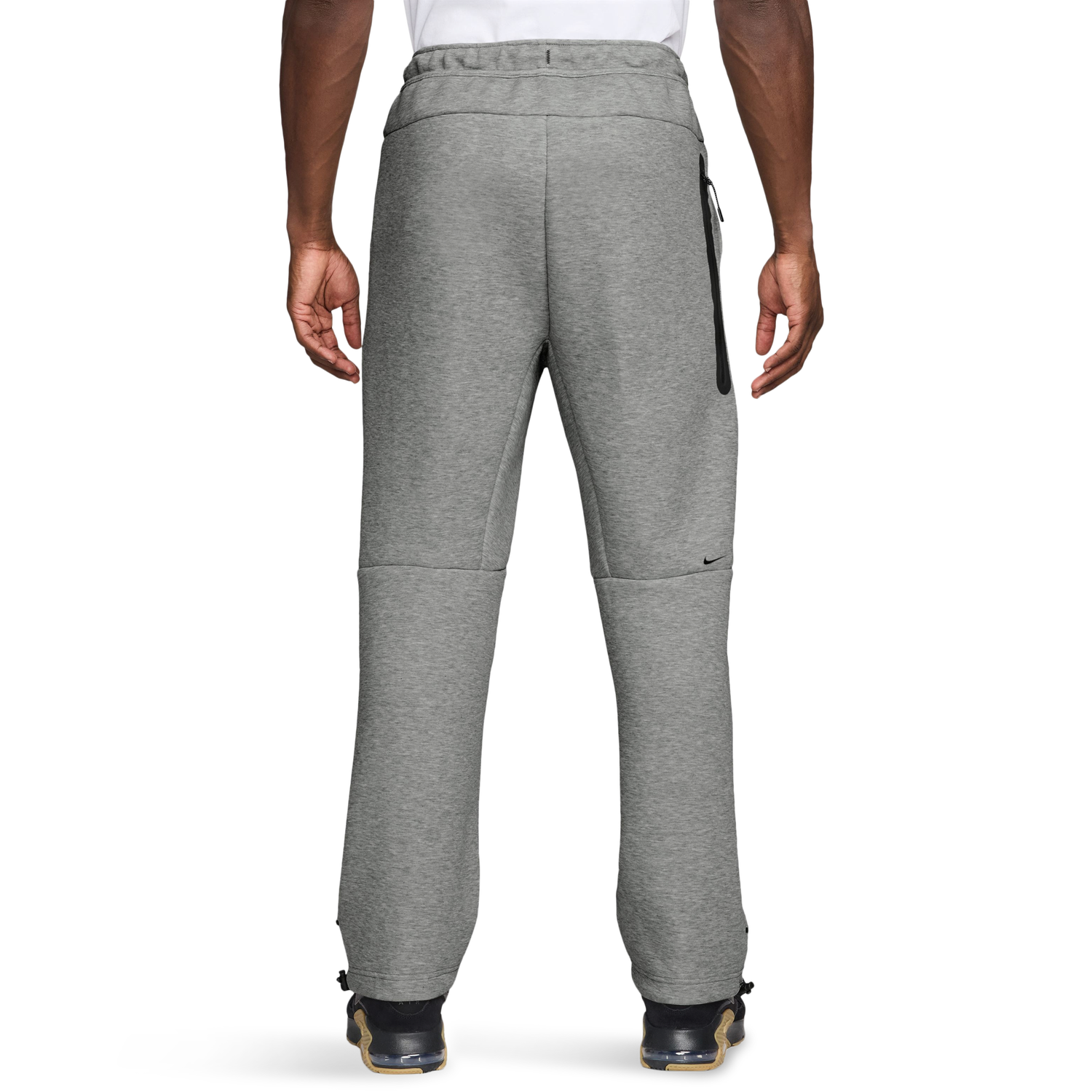 Nike Tech Fleece Open Hem Pants - Men's - Dark Grey Heather/Black