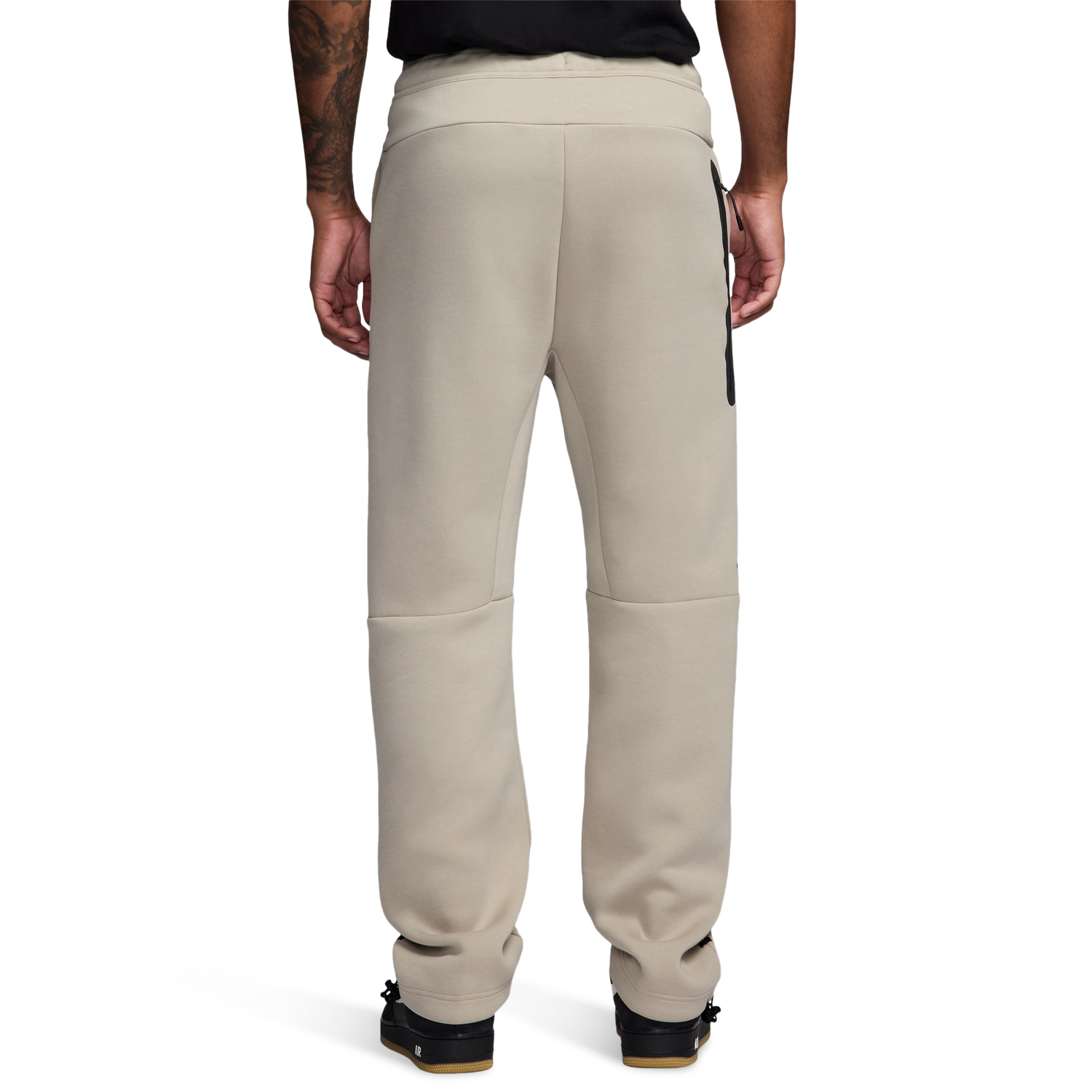 Nike Tech Fleece Open Hem Pants - Men's - Black/Beige