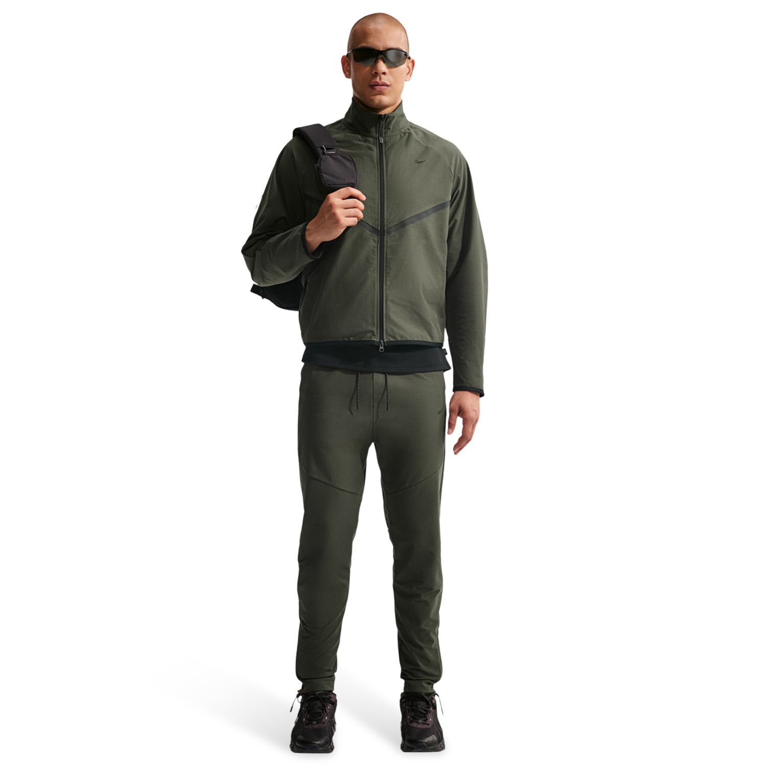 Nike Tech Shori Knit Track Jacket - Men's - Cargo Khaki/Black