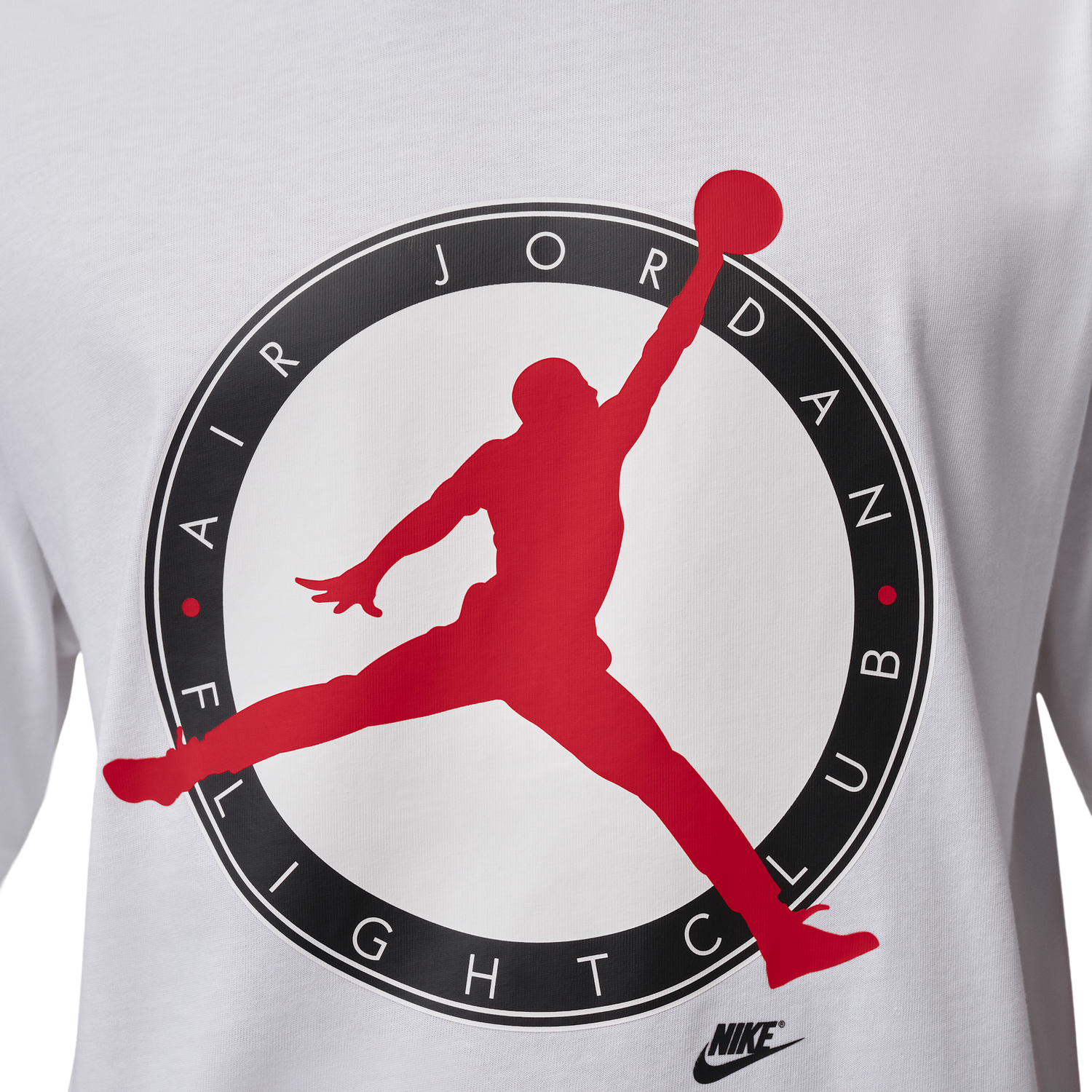 Jordan Flight Club Short Sleeve Crew - Men's - White/University Red