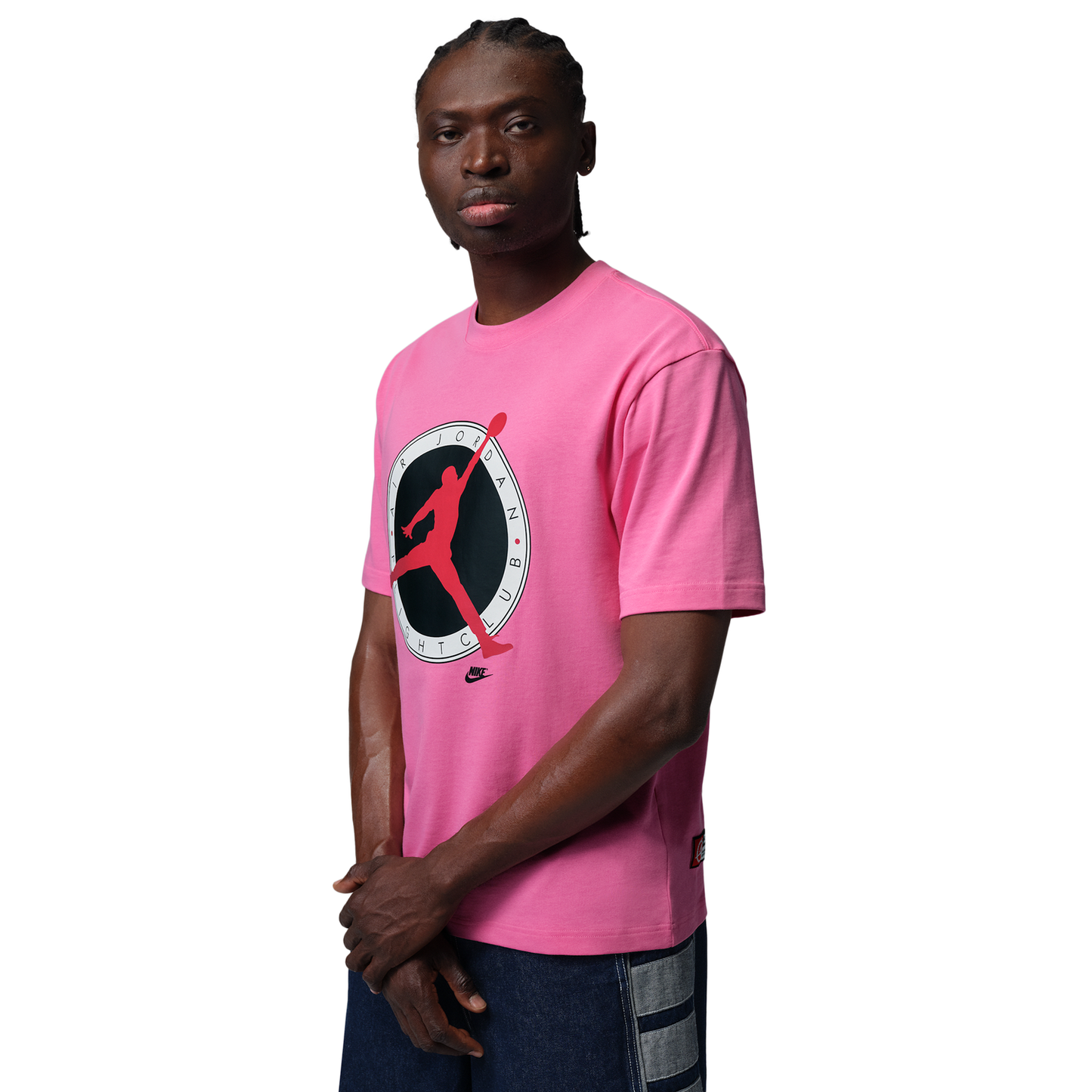 Jordan Flight Club Short Sleeve Crew - Men's - Pink/Red