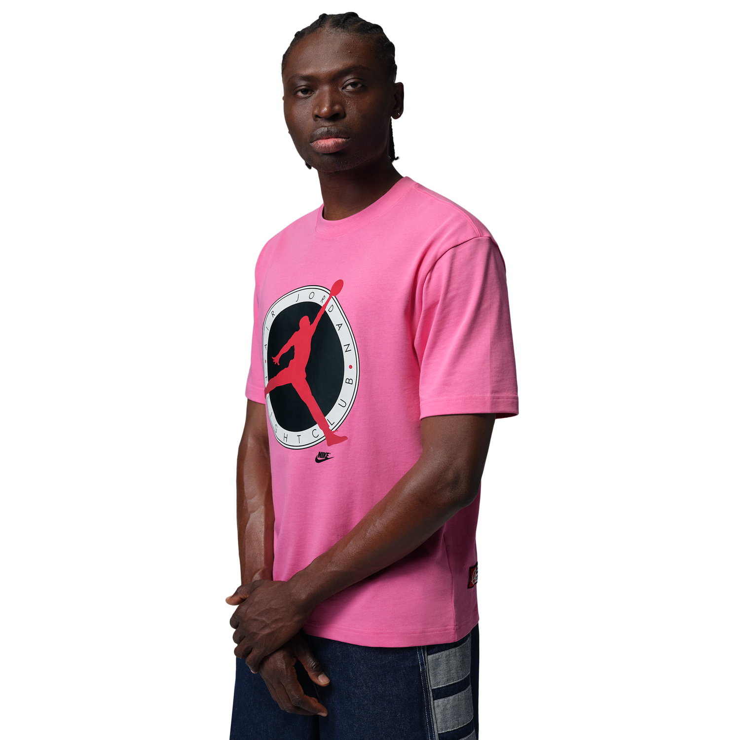 Jordan Flight Club Short Sleeve Crew - Men's - Pink/Red