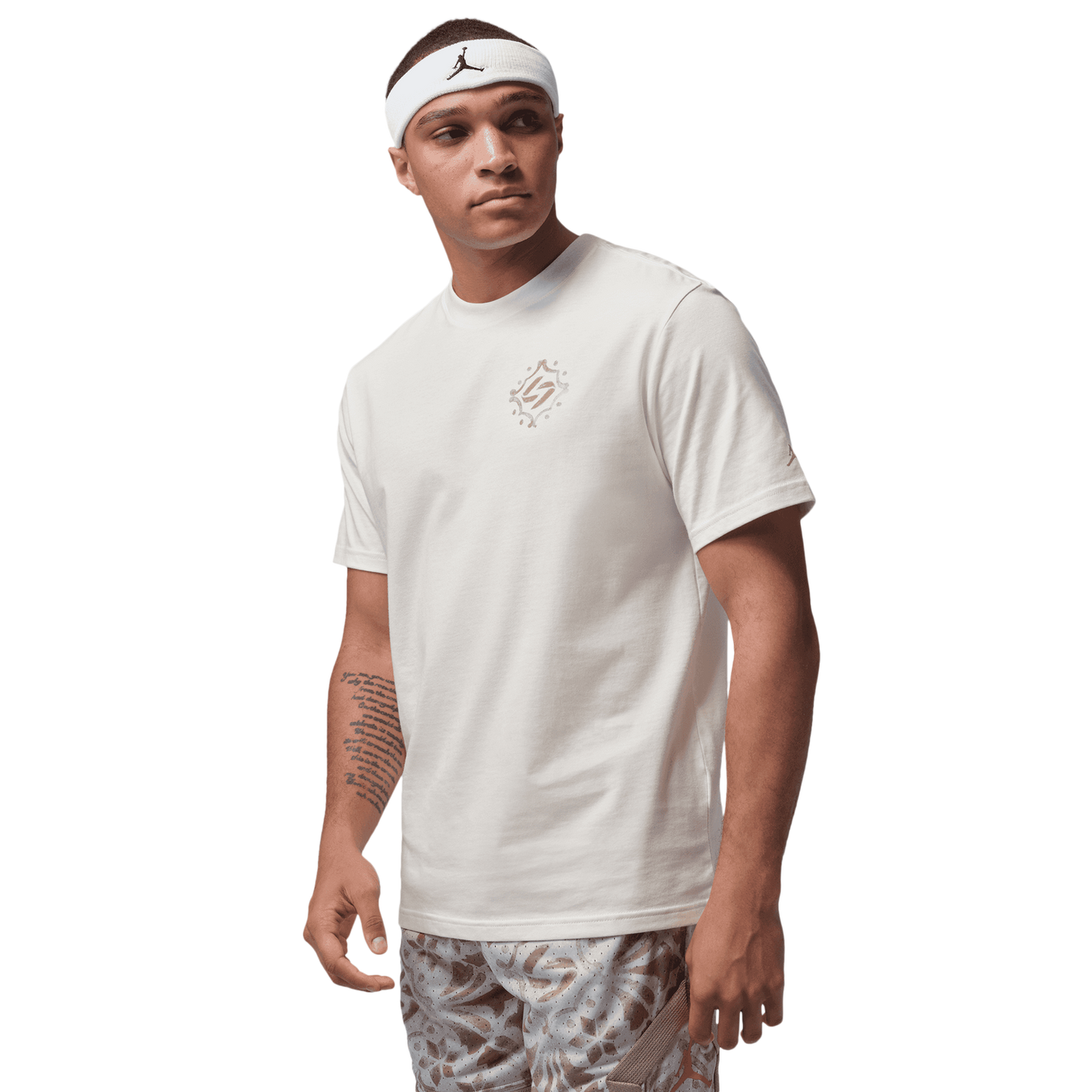 Jordan Dri-FIT SPT Short Sleeve Crew - Men's - Sail/Khaki