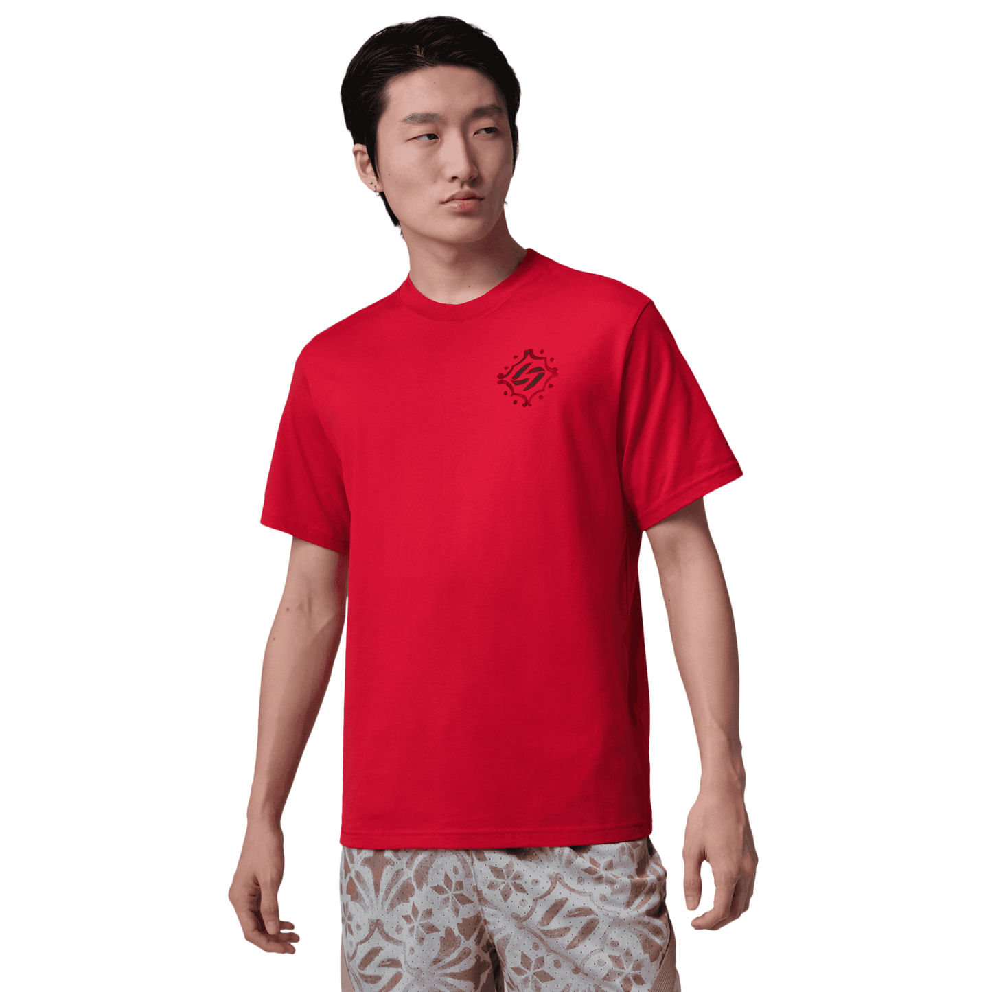 Jordan Dri-FIT SPT Short Sleeve Crew - Men's - Varsity Red/Black