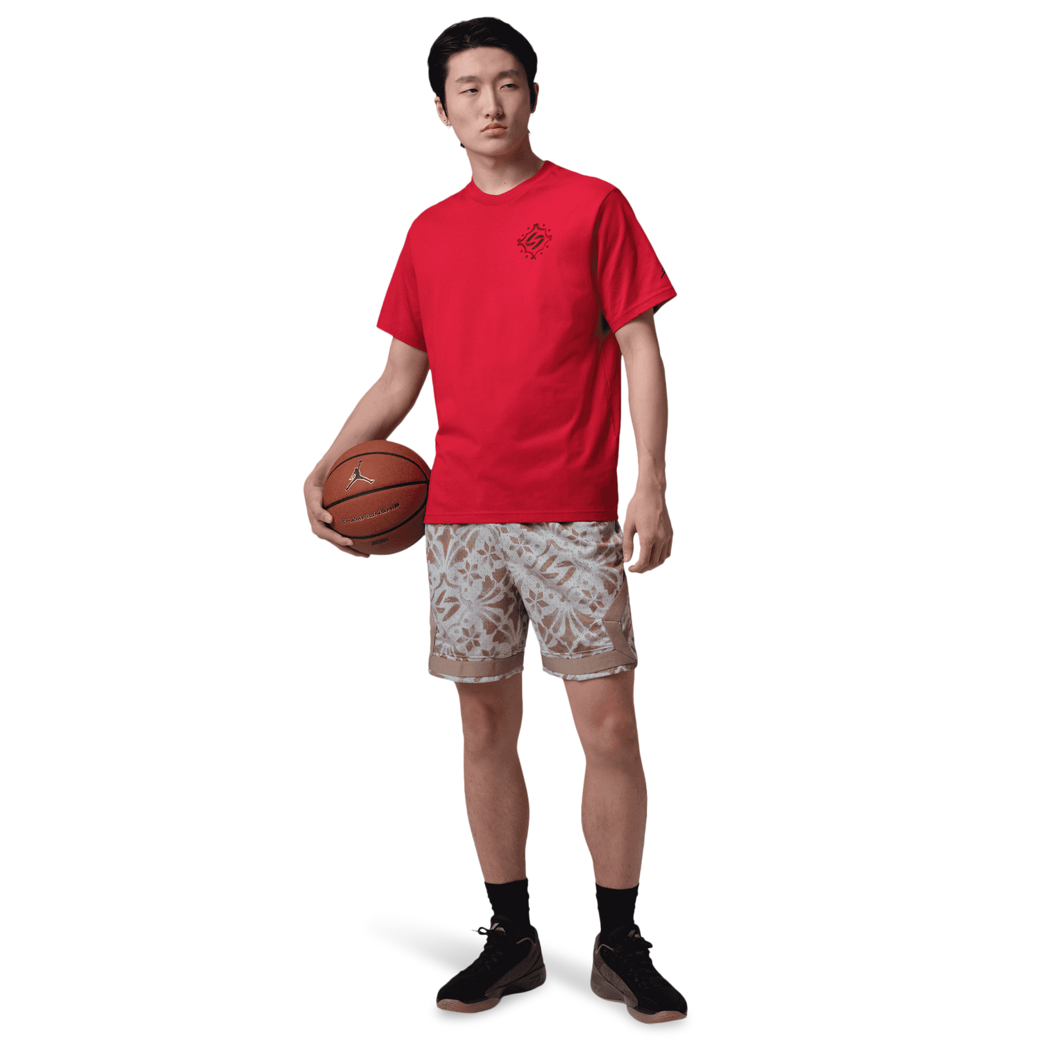 Jordan Dri-FIT SPT Short Sleeve Crew - Men's - Varsity Red/Black