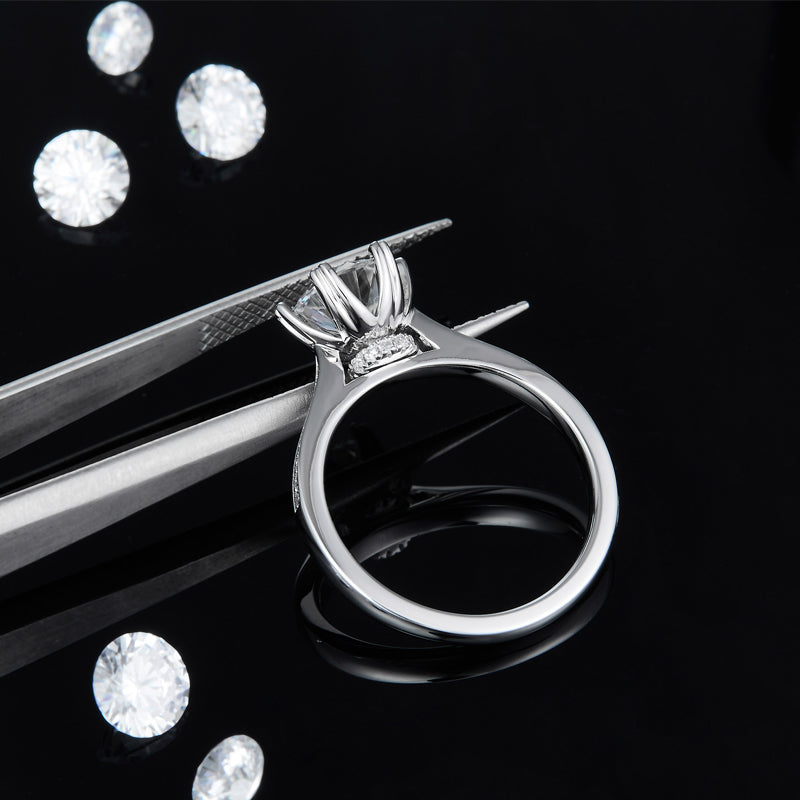 Polaris Round Cut Moissanite Ring - foto 17