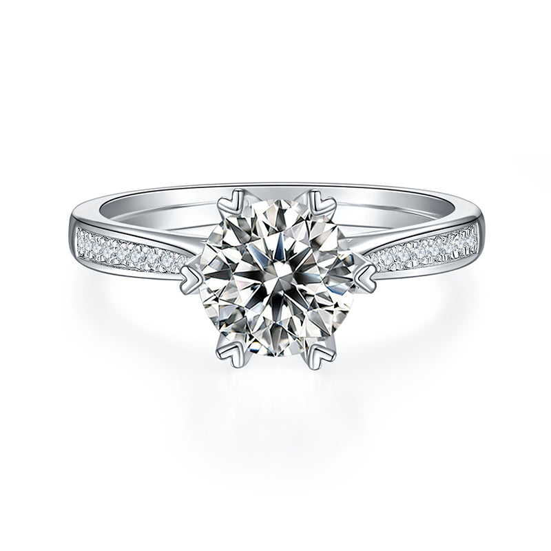 Polaris Round Cut Moissanite Ring - foto 7