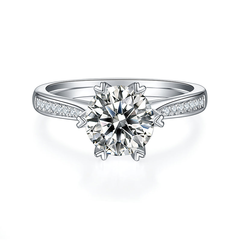 Polaris Round Cut Moissanite Ring - foto 8