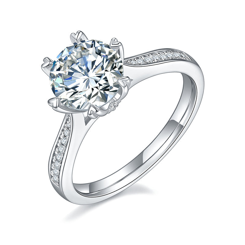 Polaris Round Cut Moissanite Ring - foto 3