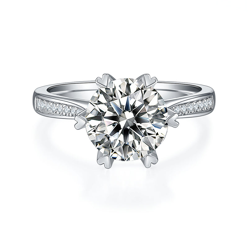 Polaris Round Cut Moissanite Ring - foto 9
