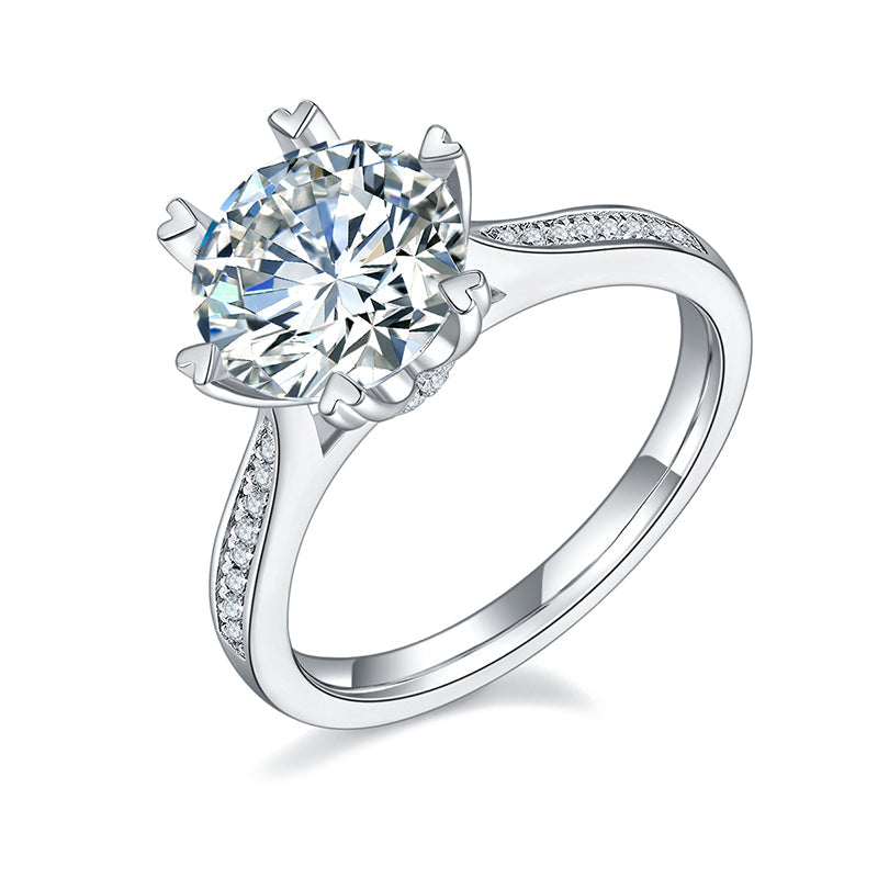 Polaris Round Cut Moissanite Ring - foto 5