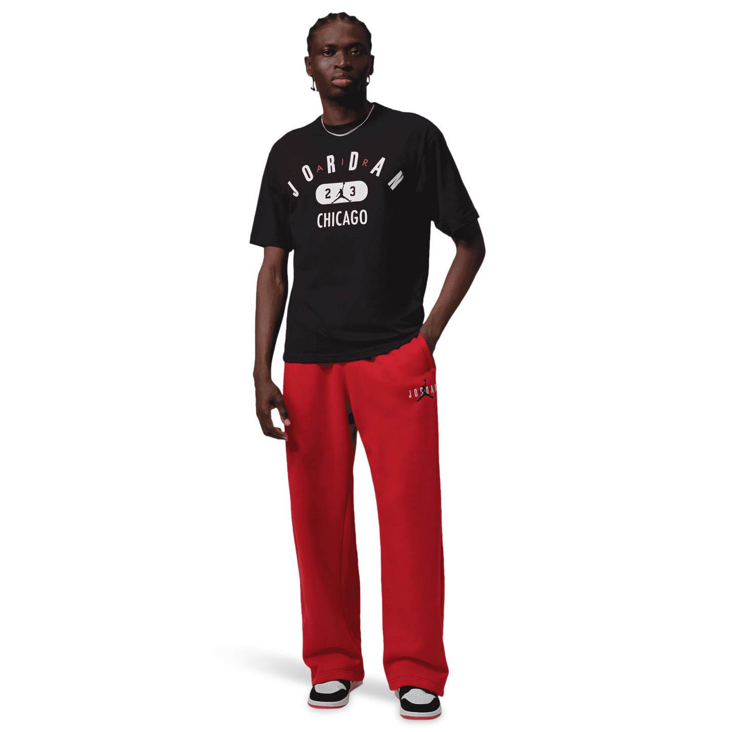 Jordan Chicago City Short Sleeve Crew - Men's - Black/White