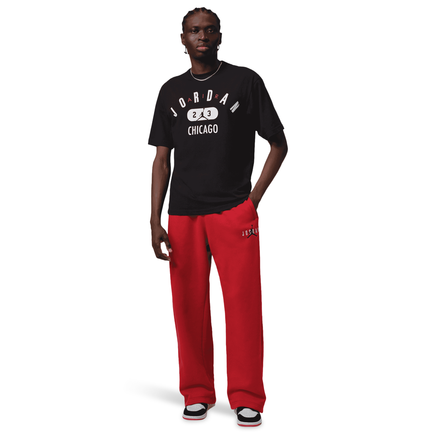 Jordan Chicago City Short Sleeve Crew - Men's - Black/White