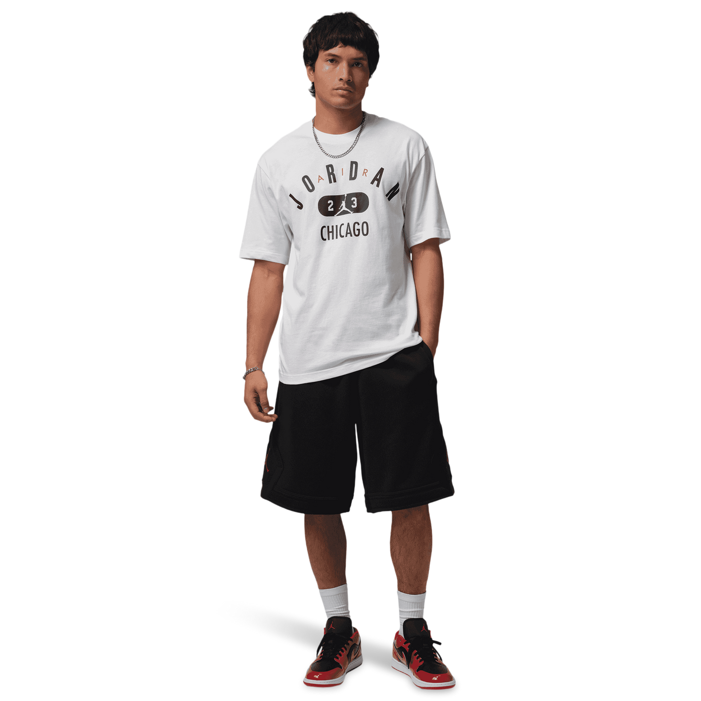 Jordan Chicago City Short Sleeve Crew - Men's - White/Black