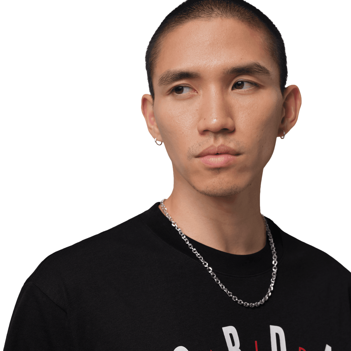 Jordan Los Angeles City Short Sleeve Crew - Men's - Black/White