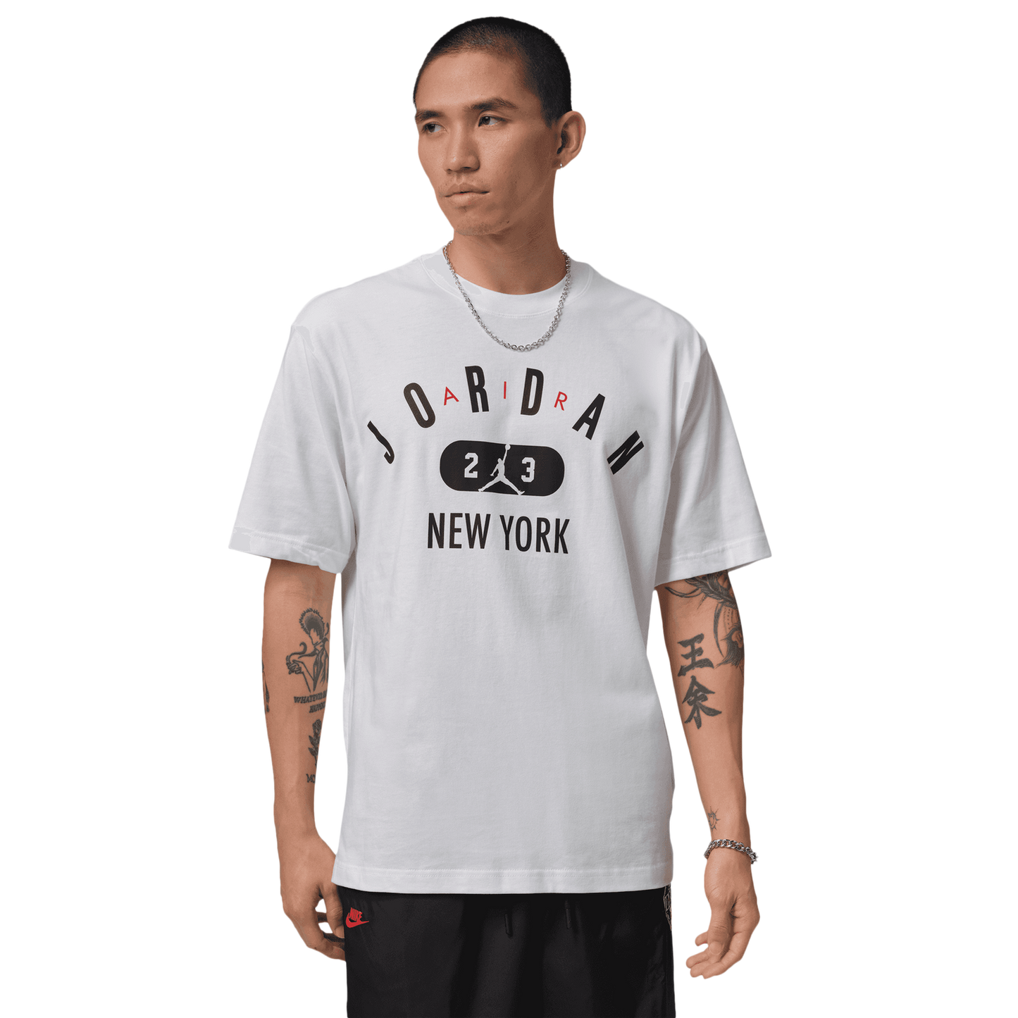 Jordan New York City Short Sleeve Crew - Men's - White/Black