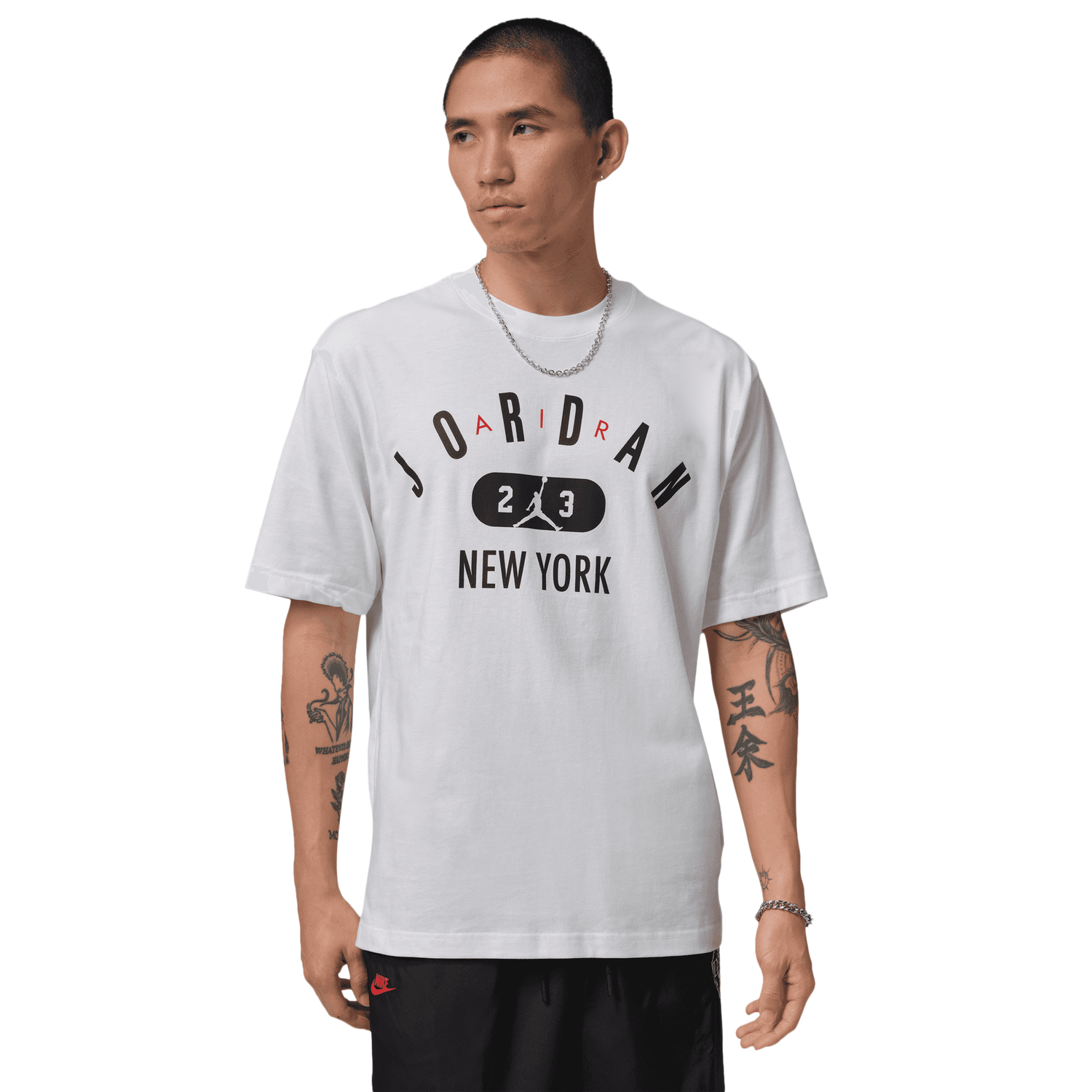Jordan New York City Short Sleeve Crew - Men's - White/Black