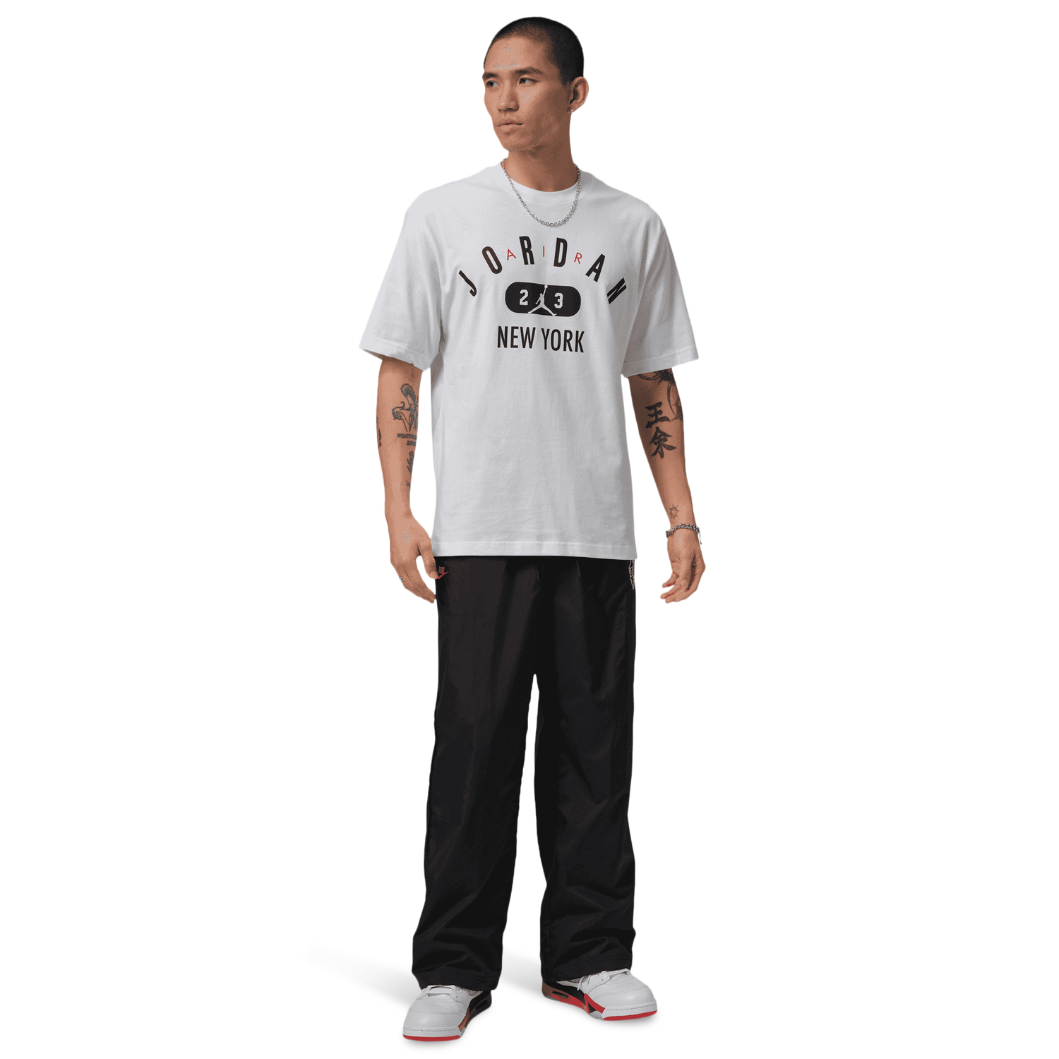 Jordan New York City Short Sleeve Crew - Men's - White/Black