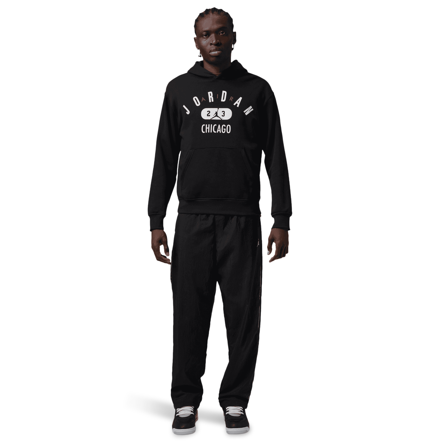 Jordan Chicago City Fleece Pullover - Men's - Black/White