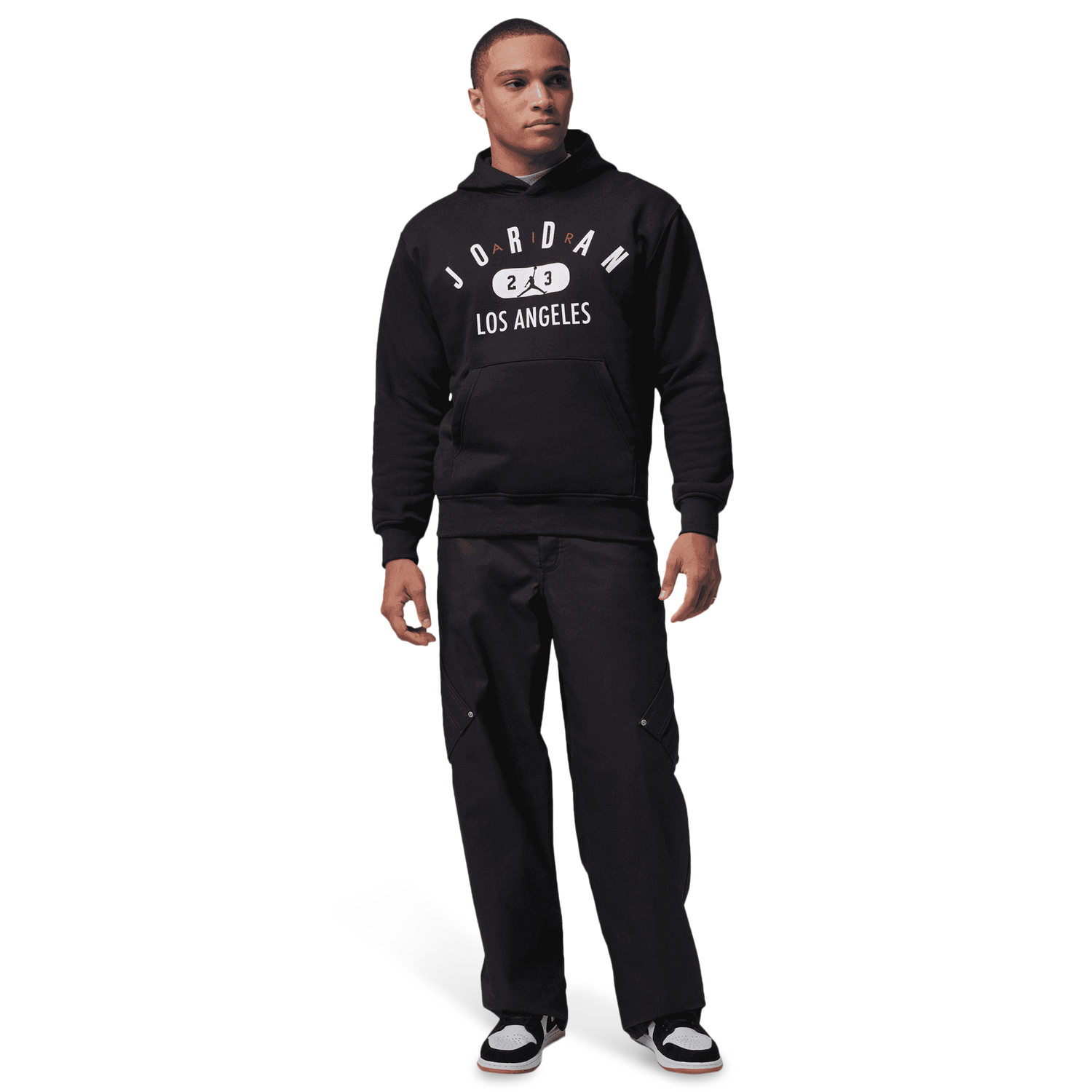 Jordan Los Angeles City Fleece Pullover - Men's - Black/White