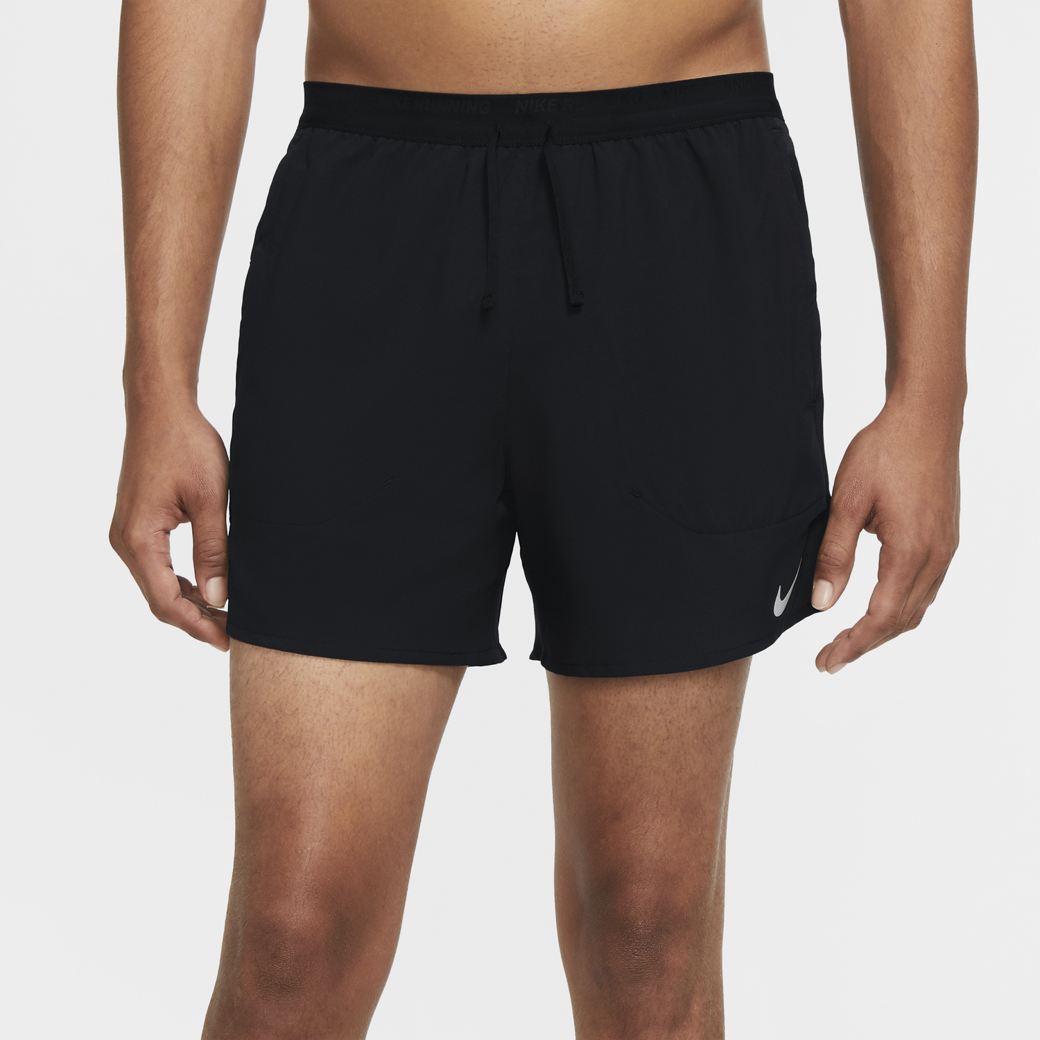 Nike Dri-FIT Stride 5" BF Shorts - Men's - Black/Reflective Silver/Black