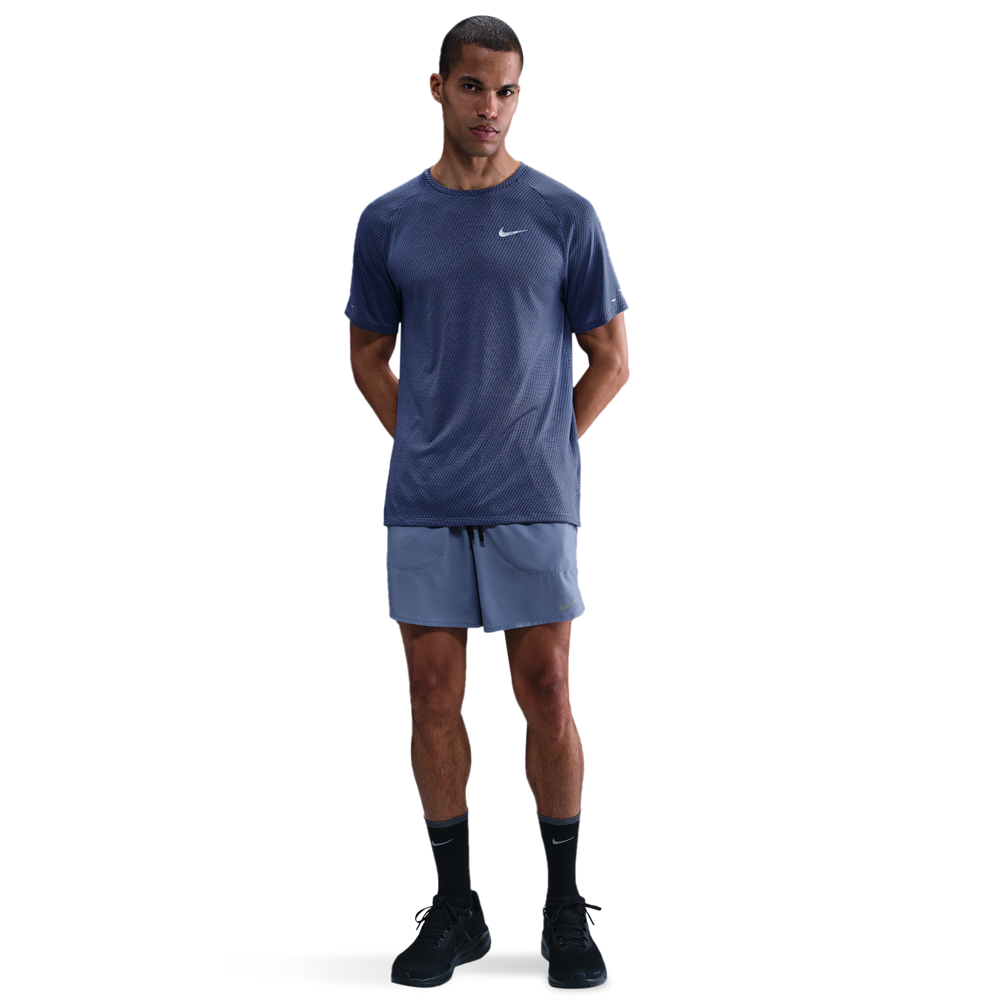 Nike Dri-FIT Stride 7" BF Shorts - Men's - World Indigo/Black/Reflective Silver