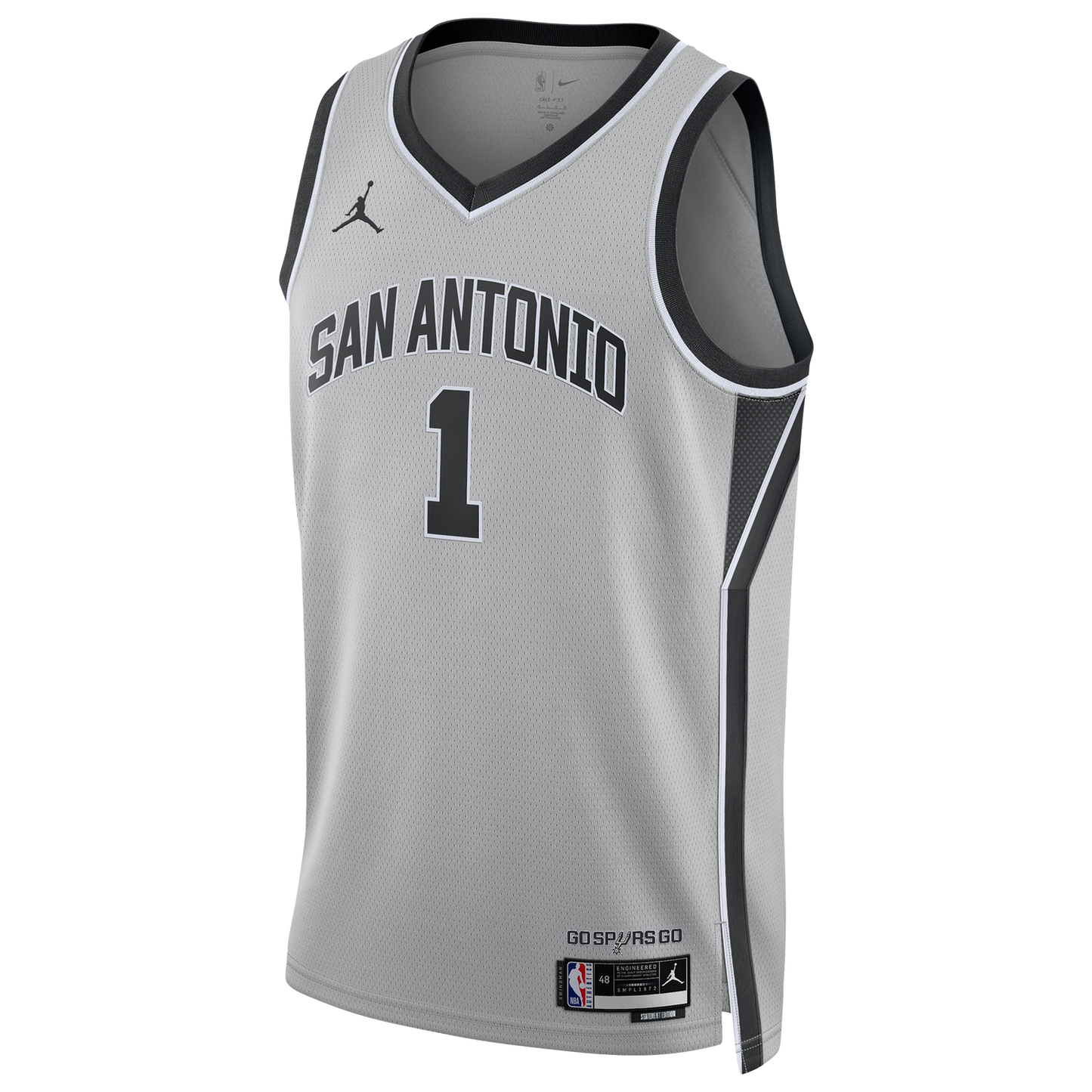 Nike Spurs Dri-FIT STM 25 Swingman Jersey - Men's - Silver/Multi