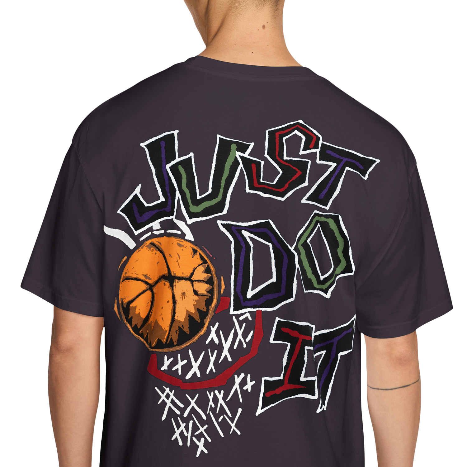 Nike M90 Summit Just Do It Basketball T-Shirt - Men's - Black/White