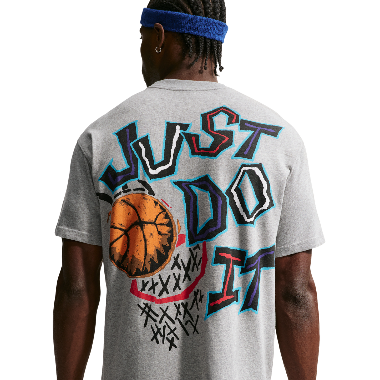 Nike M90 Summit Just Do It Basketball T-Shirt - Men's - Dk Grey Heather