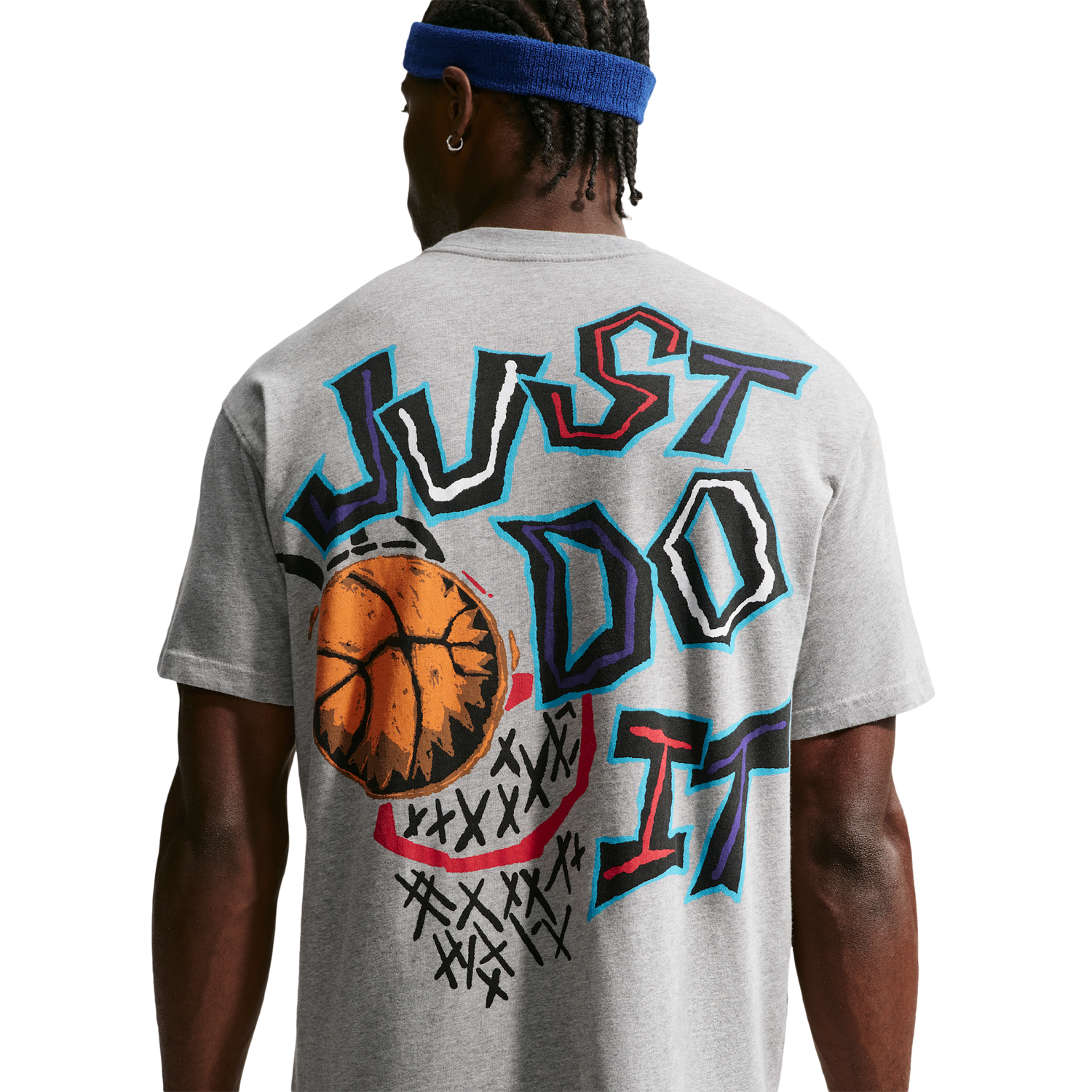 Nike M90 Summit Just Do It Basketball T-Shirt - Men's - Dk Grey Heather