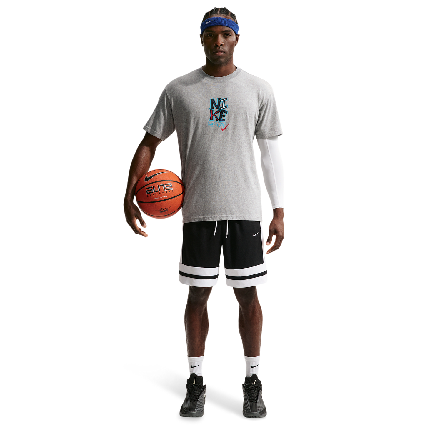 Nike M90 Summit Just Do It Basketball T-Shirt - Men's - Dk Grey Heather
