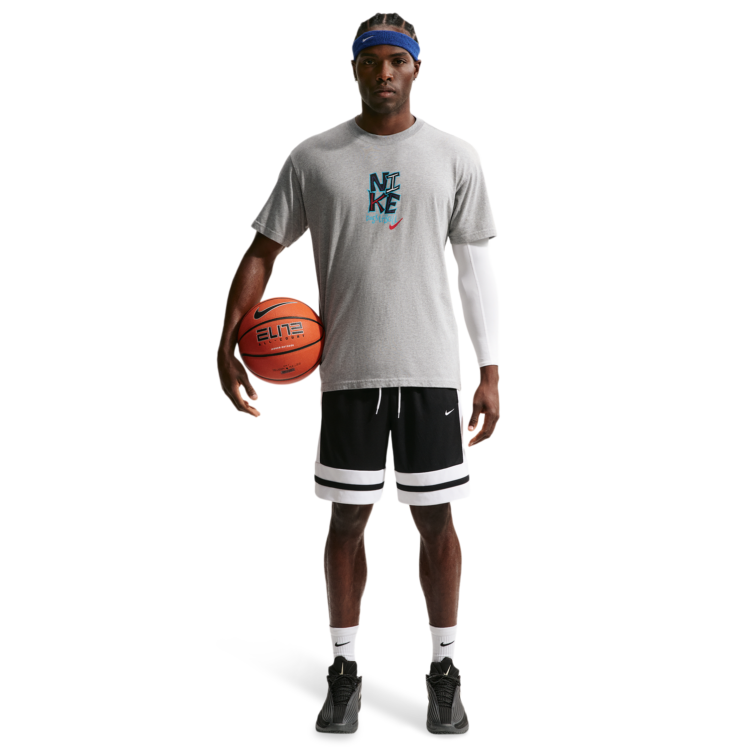 Nike M90 Summit Just Do It Basketball T-Shirt - Men's - Dk Grey Heather