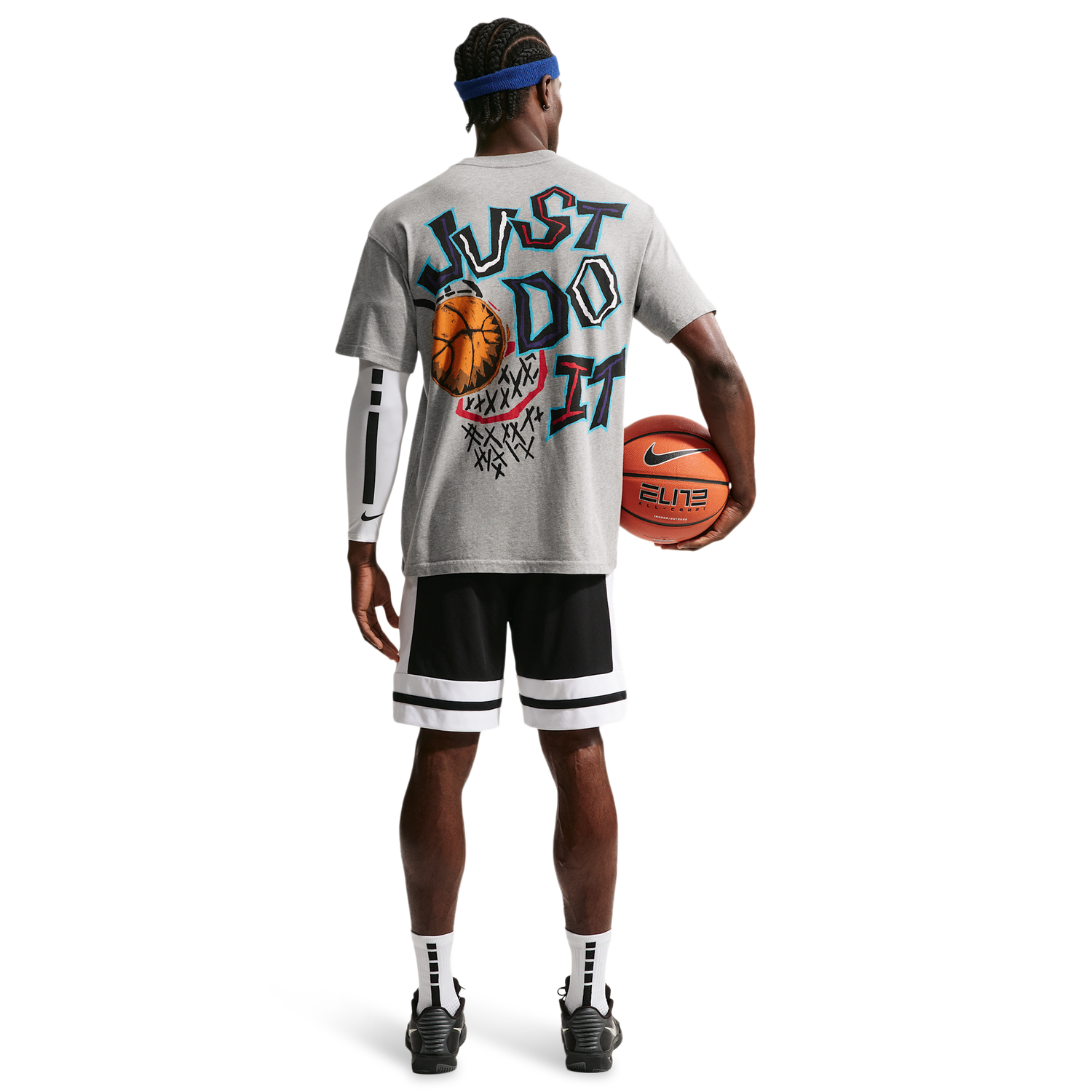 Nike M90 Summit Just Do It Basketball T-Shirt - Men's - Dk Grey Heather