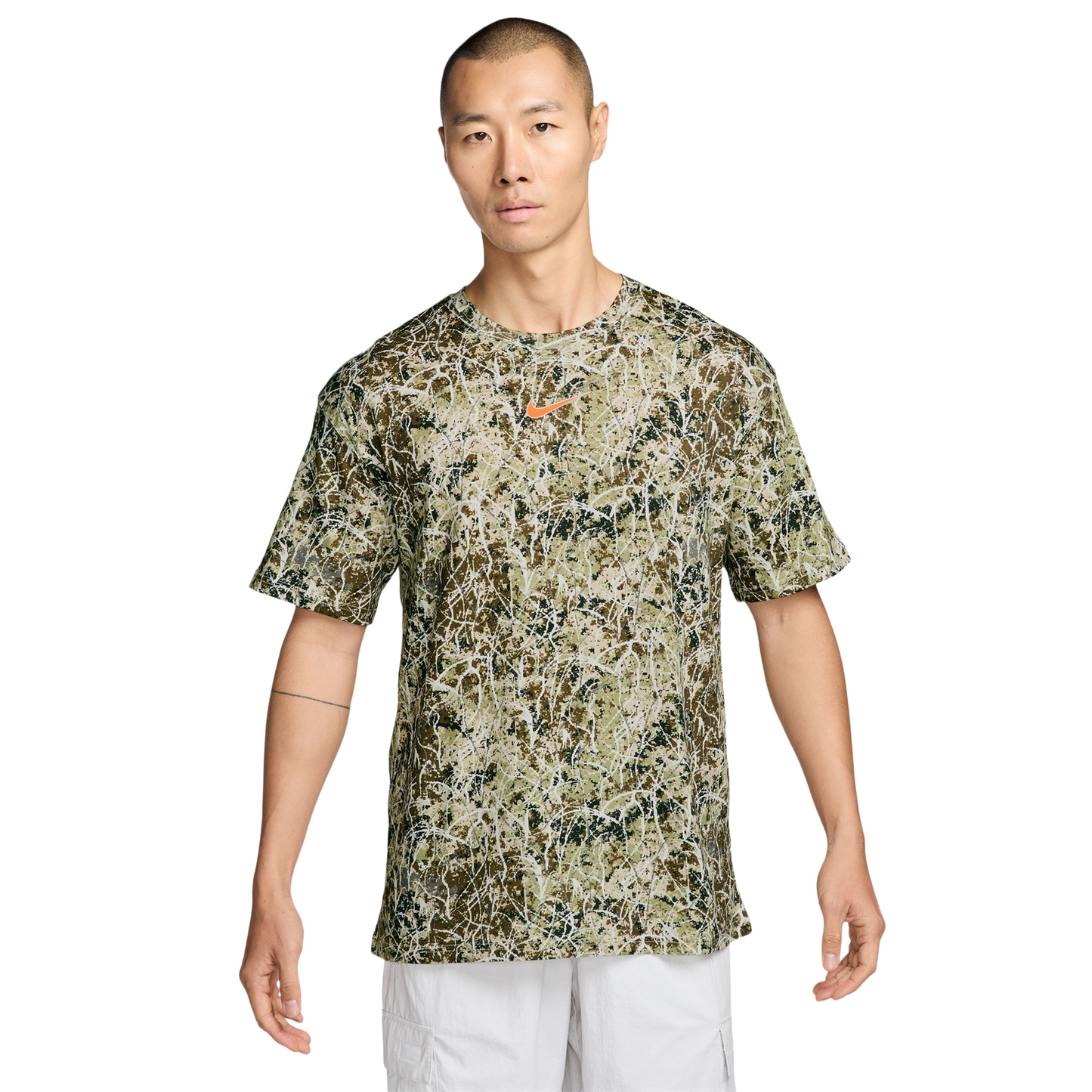 Nike NSW  LSE Camo T-Shirt - Men's - Olive/Tan