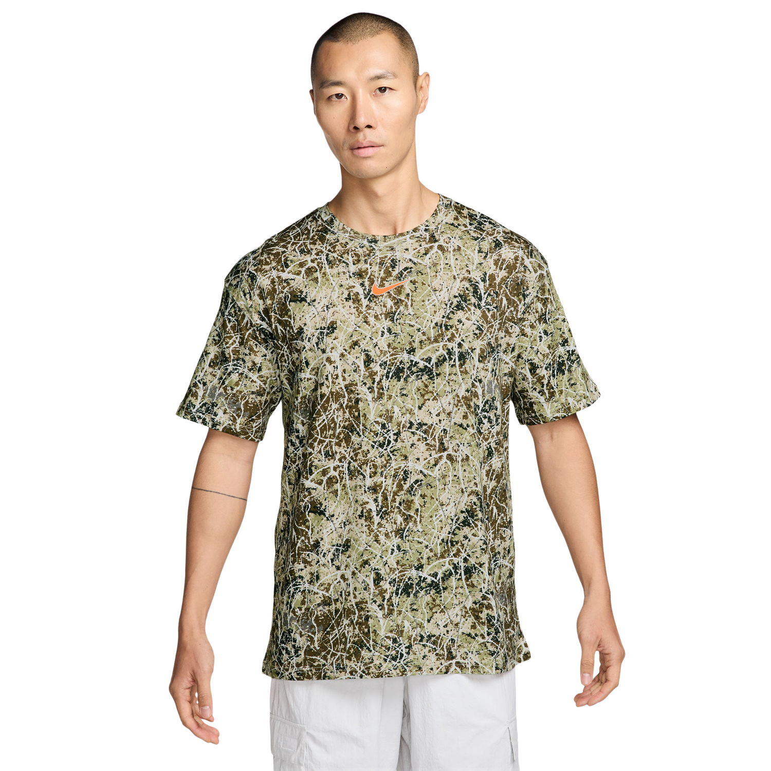 Nike NSW  LSE Camo T-Shirt - Men's - Olive/Tan