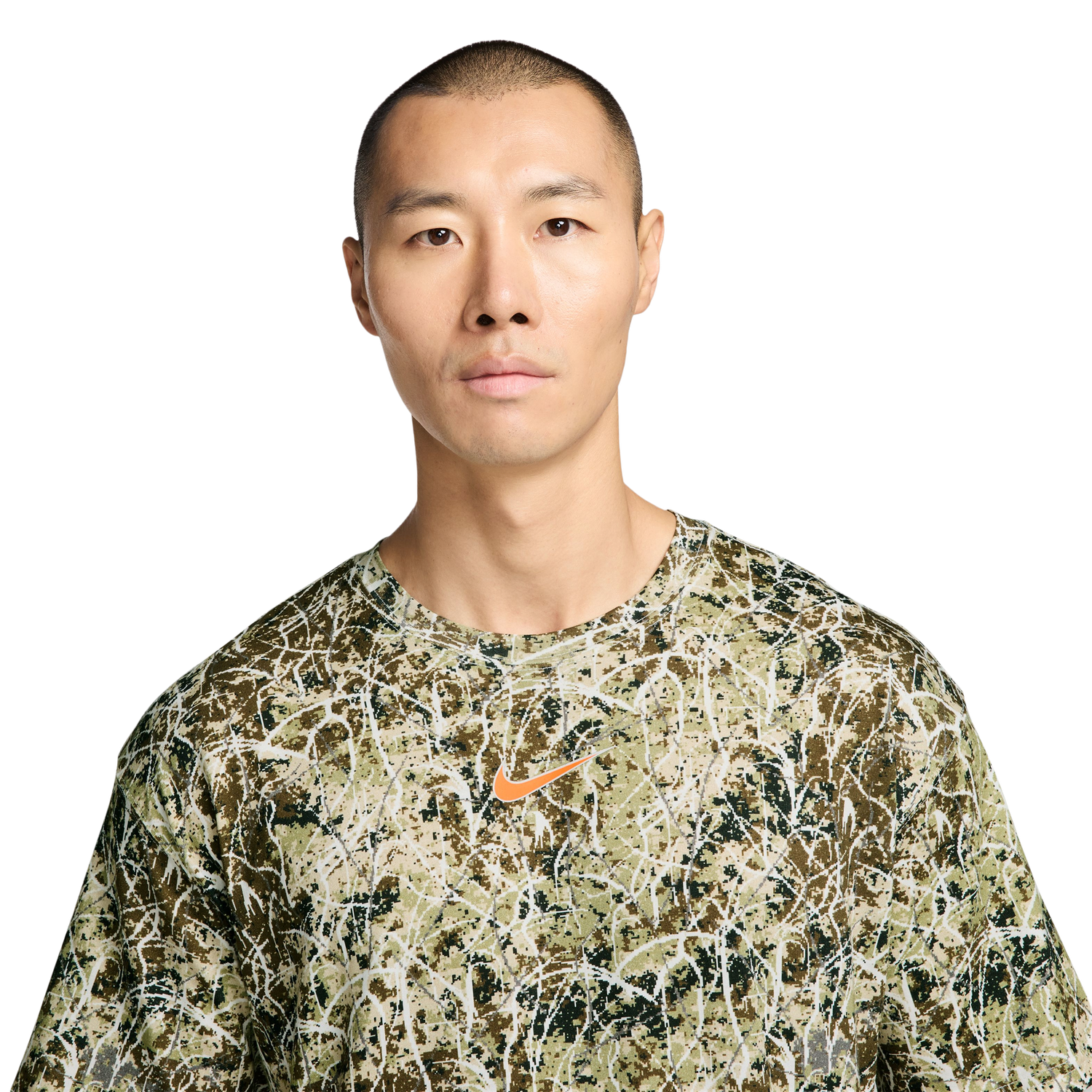 Nike NSW  LSE Camo T-Shirt - Men's - Olive/Tan