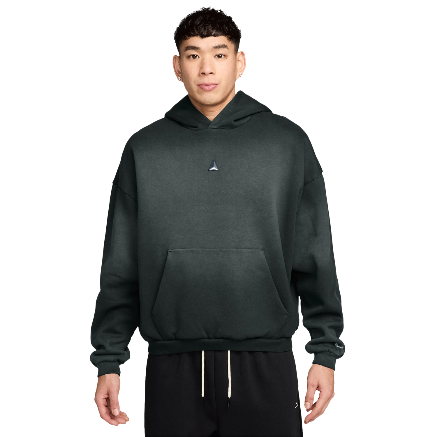 Nike Fleece Pullover Hoodie - Men's - Silver/Black