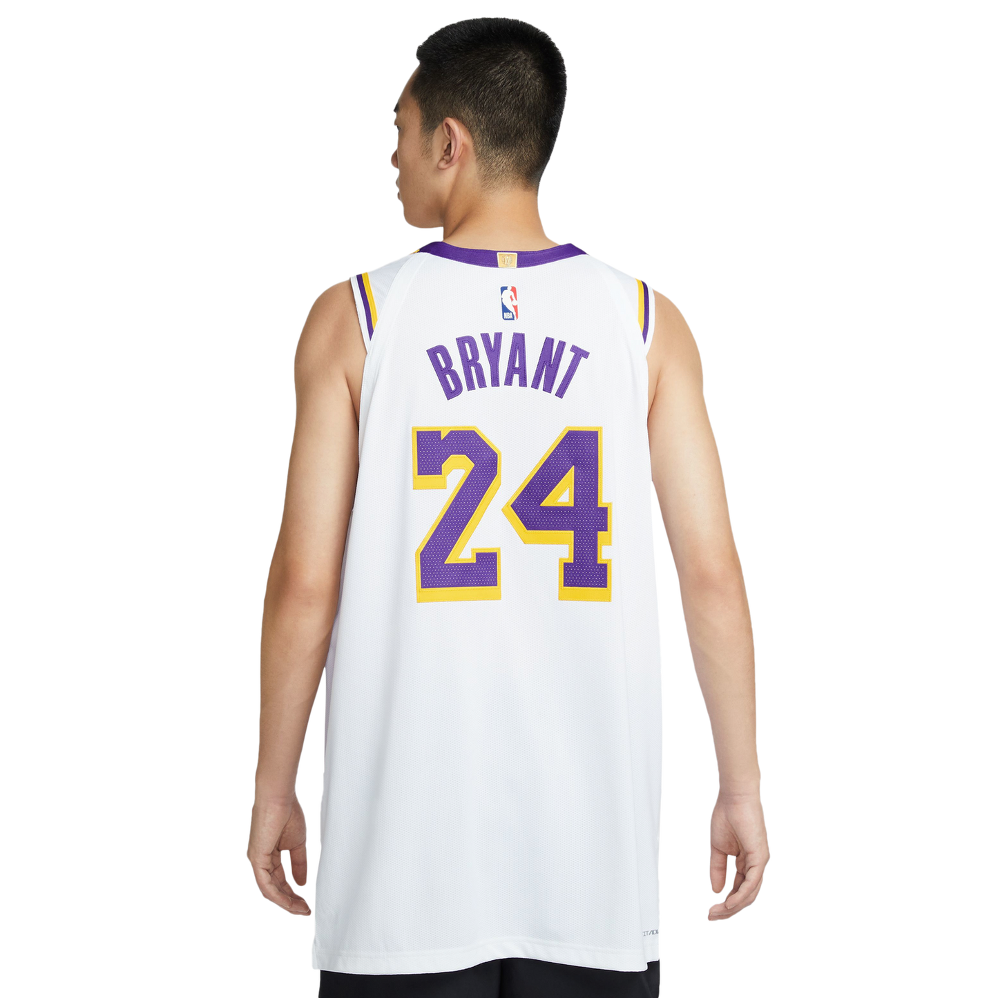 Nike Lakers Association Edition Jeresey - Men's - White/Yellow/Purple (M5911101)