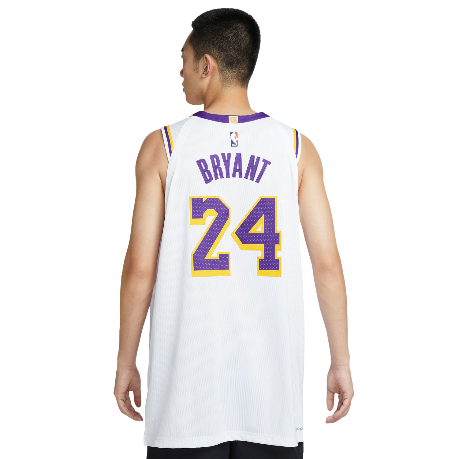 Nike Lakers Association Edition Jeresey - Men's - White/Yellow/Purple (M5911101)