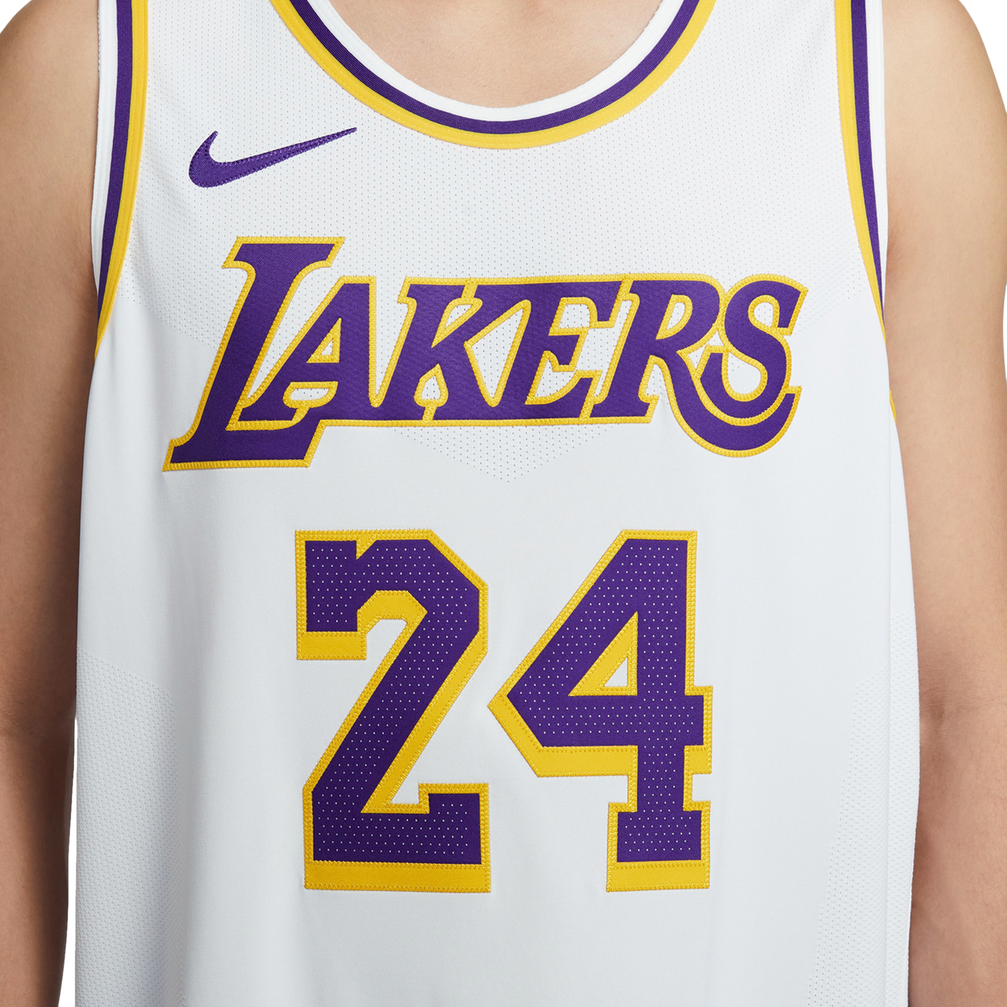 Nike Lakers Association Edition Jeresey - Men's - White/Yellow/Purple (M5911101)