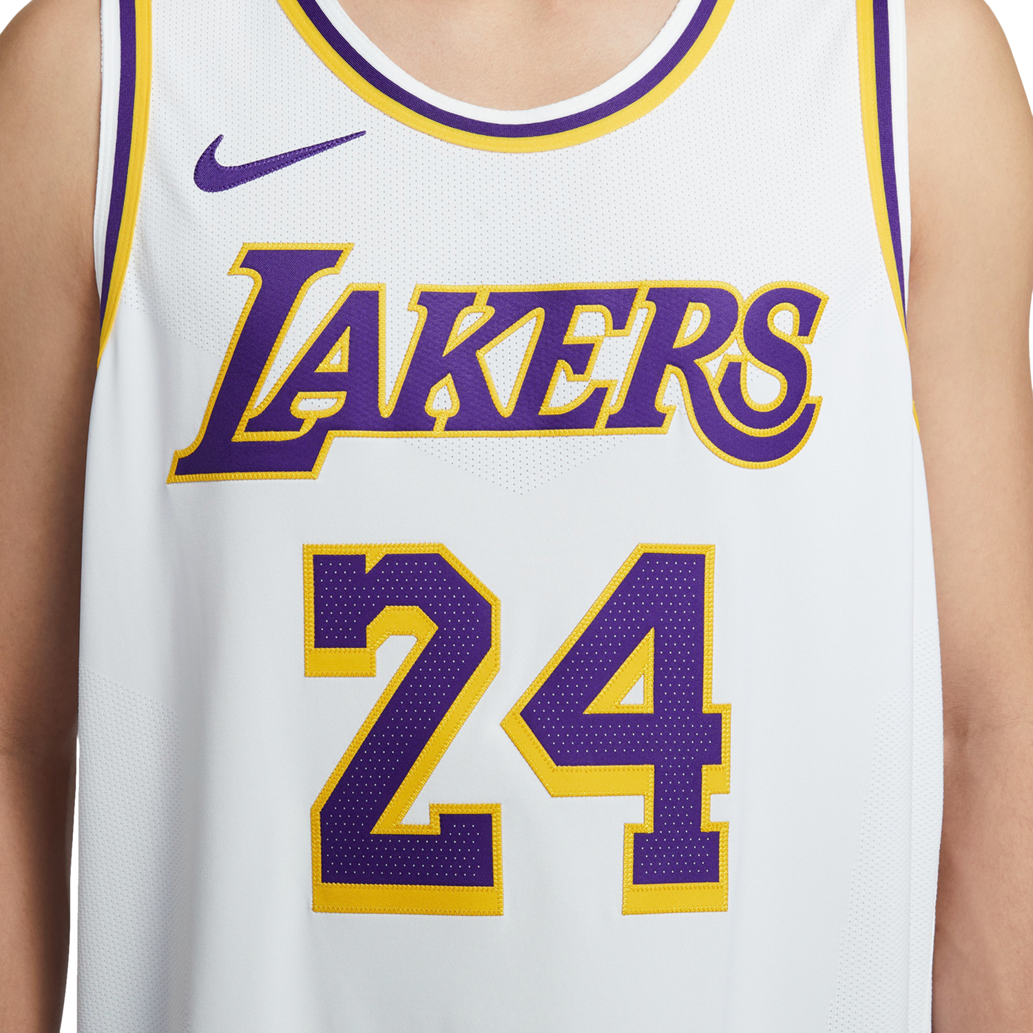 Nike Lakers Association Edition Jeresey - Men's - White/Yellow/Purple (M5911101)